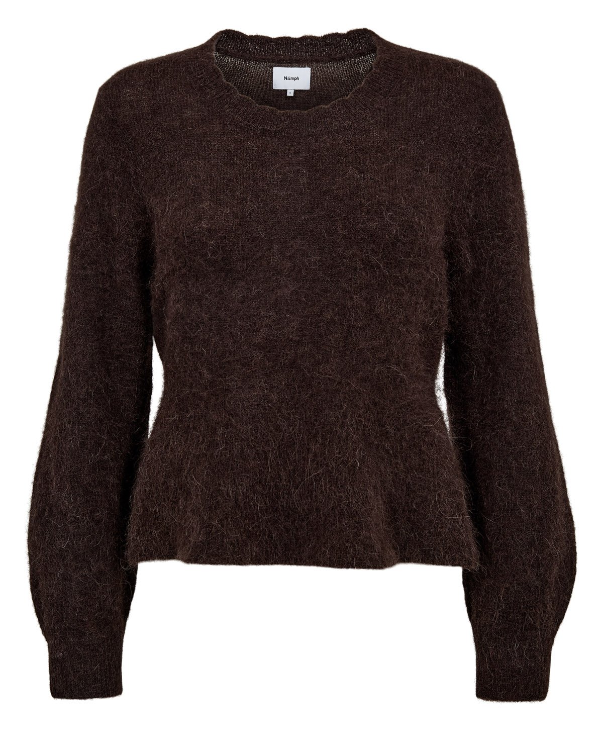 707253_5698_IMAGE_PRIMARY Nümph NUSURI PEPLUM PULLOVER Black Coffee