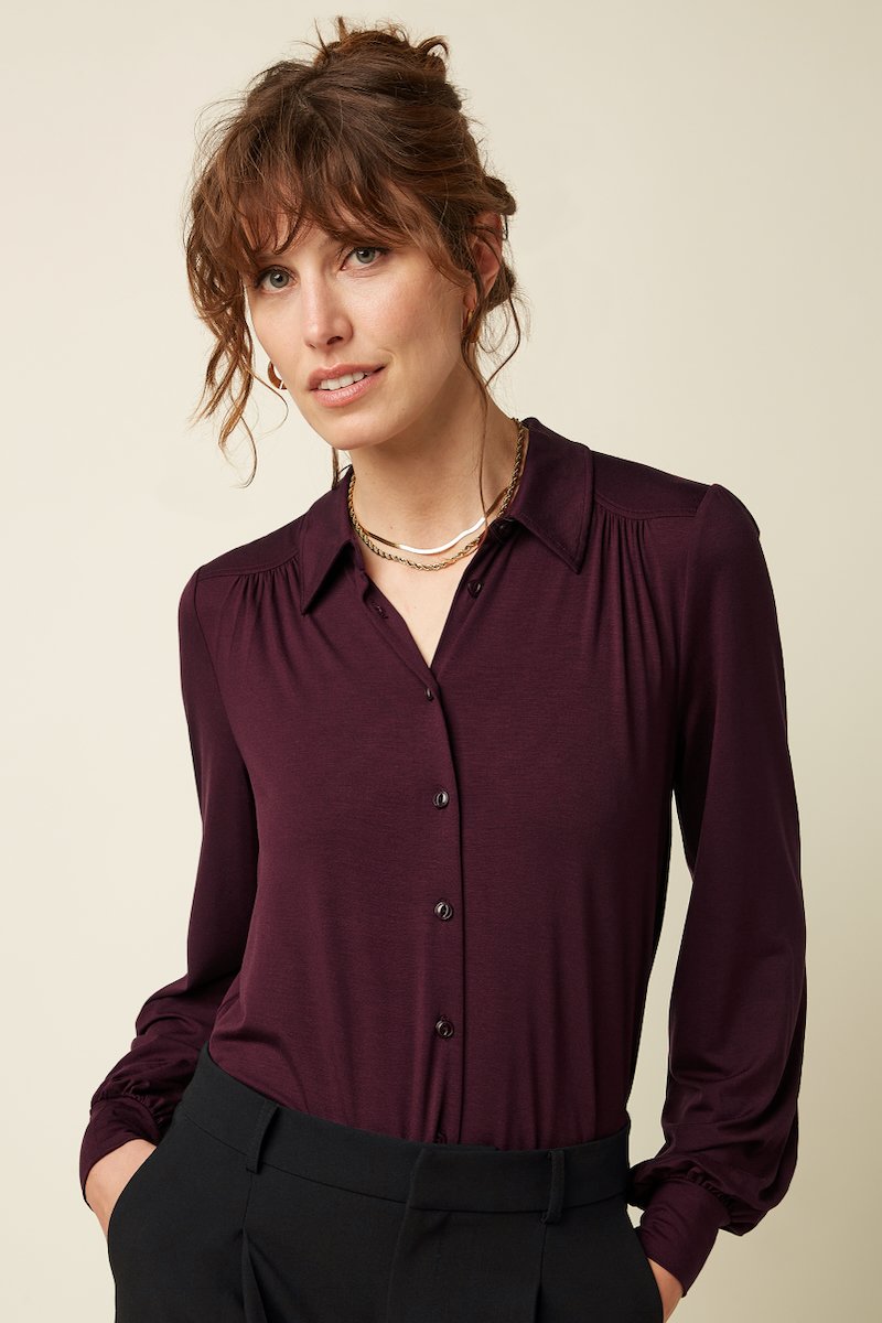 09378600_1 King Louie Carina Blouse Viscose Light Porto Red