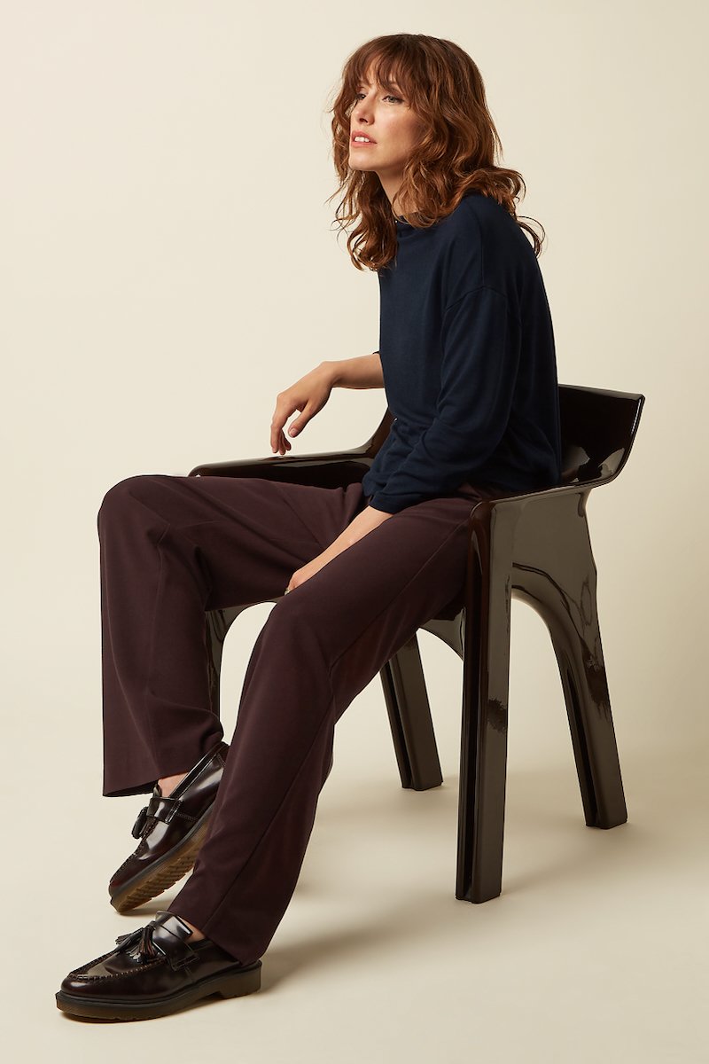 10711572_4 King Louie Lynn Pants Woven Crepe Dark Brown