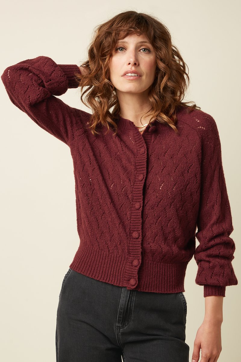 10775658_1 King Louie Cardi Raglan Farfalle Henna Red