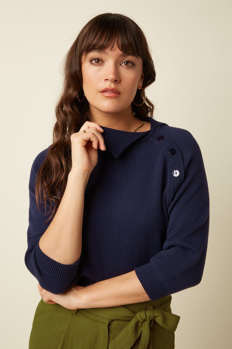 10790445_1 King Louie Zira Knit Top Bonheur Evening Blue