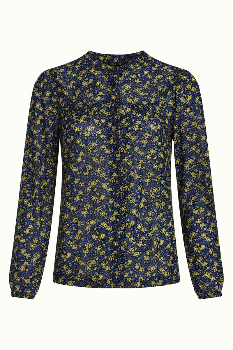 10811001_5 King Louie Lisa Blouse Juniper Mesh Black