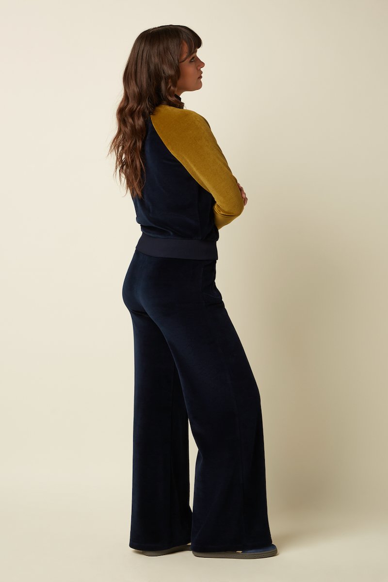 King Louie Lila Coljack Baton Velvet Sapphire Blue