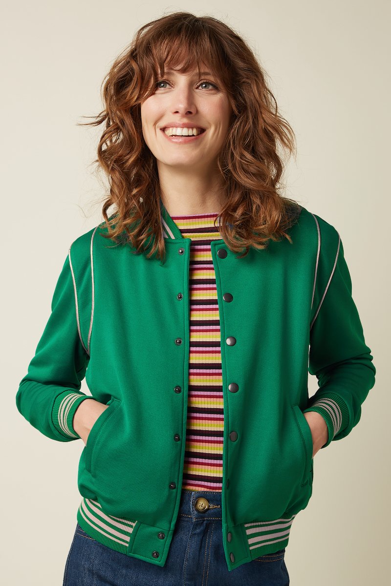 10879240_1 King Louie Varsity Jacket Hollis Sweat Meadow Green