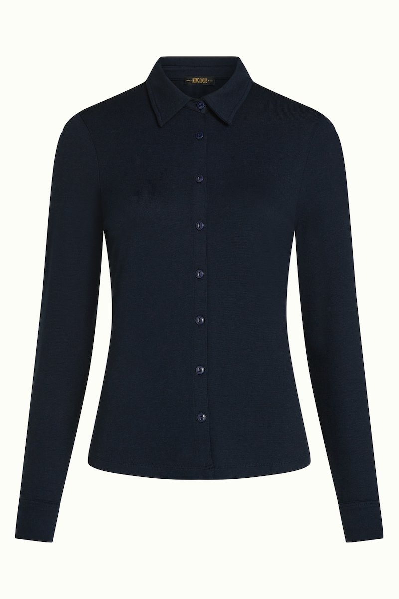 10882422_5 King Louie Blouse Loral Sapphire Blue