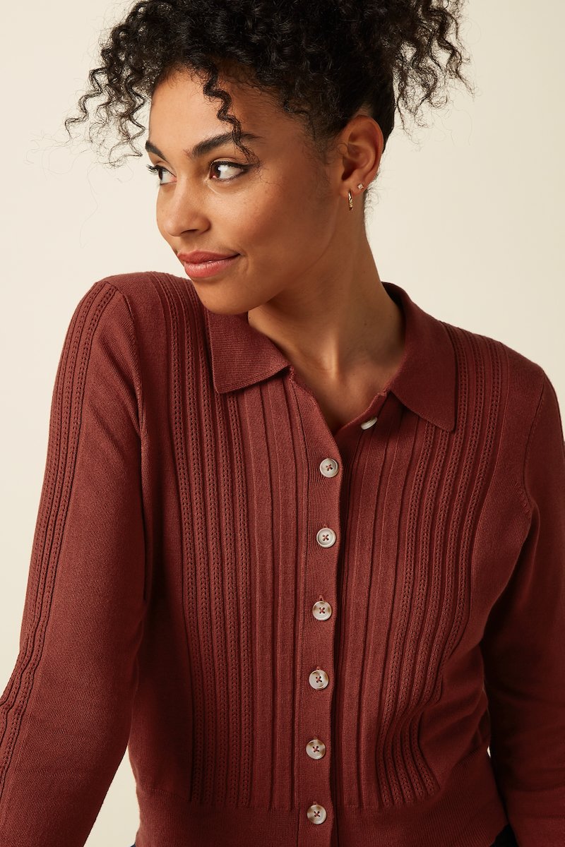 10897554_1 King Louie Sofie Cardi Match Knit Spicy Brown