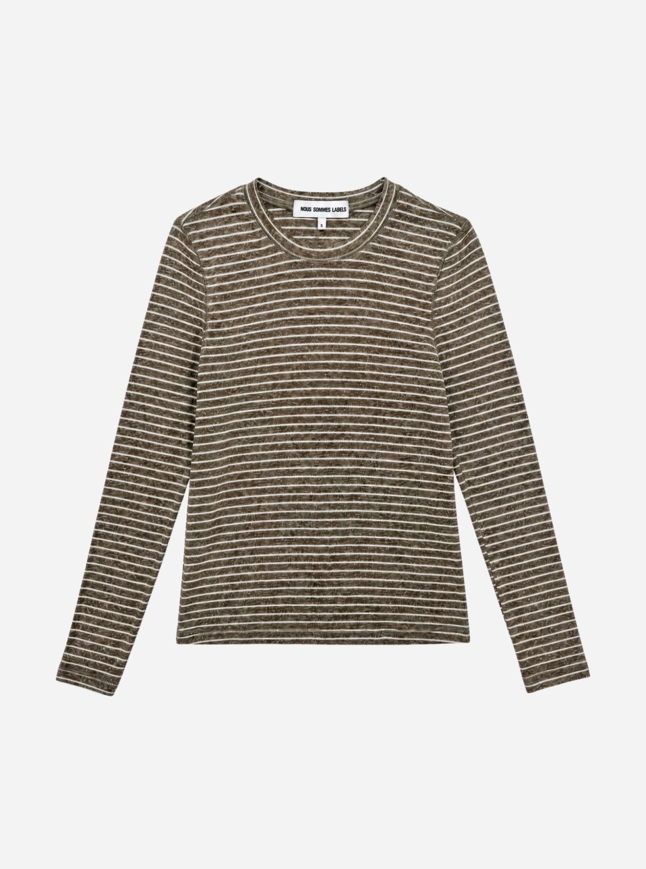 NO-DW26031-Beige_stripe-91-38 Nous Sommes Labels Timmie Stripe Top Beige stripe