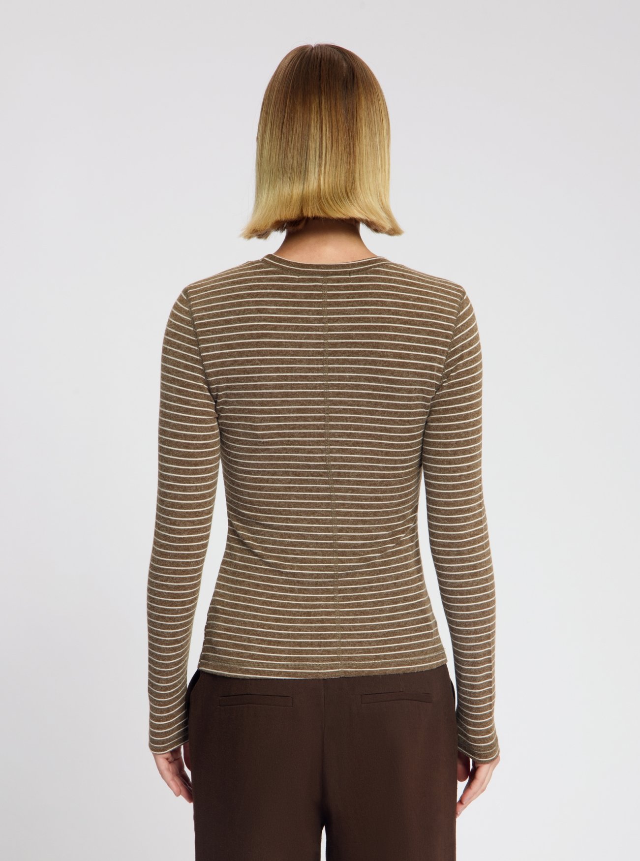 NO-DW26031-Beige_stripe-91-41 Nous Sommes Labels Timmie Stripe Top Beige stripe