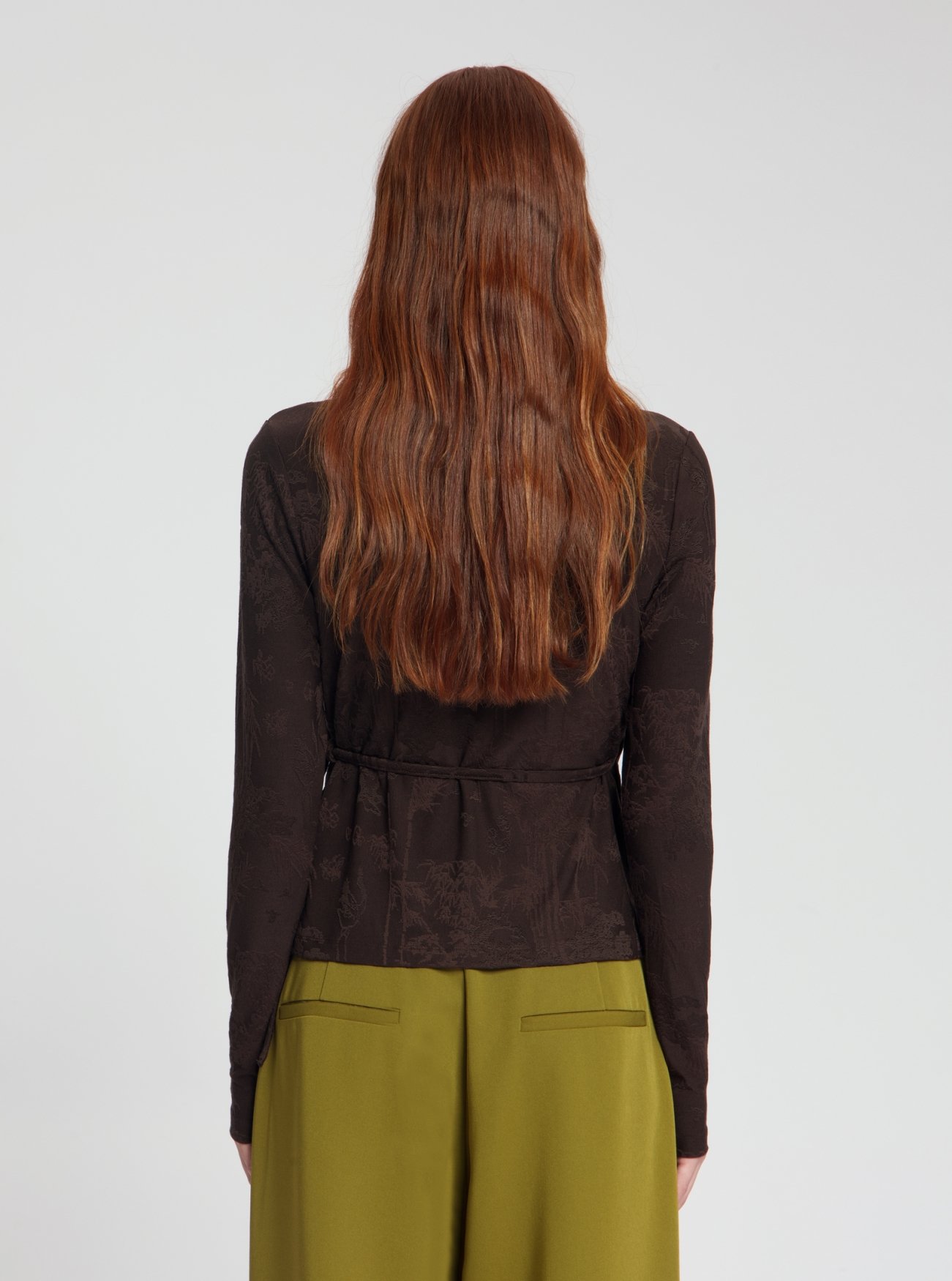 NO-DW26081-225-11-16 Nous Sommes Labels Janah Wrap Top Brown