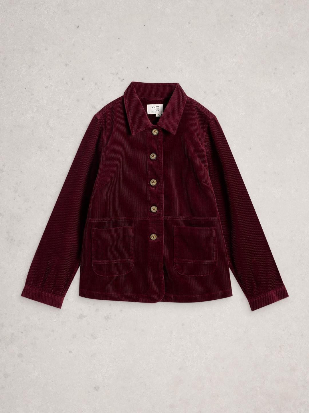 444234-DK_PLUM-FF_e09 White Stuff CARRIE CORD JACKET DK PLUM