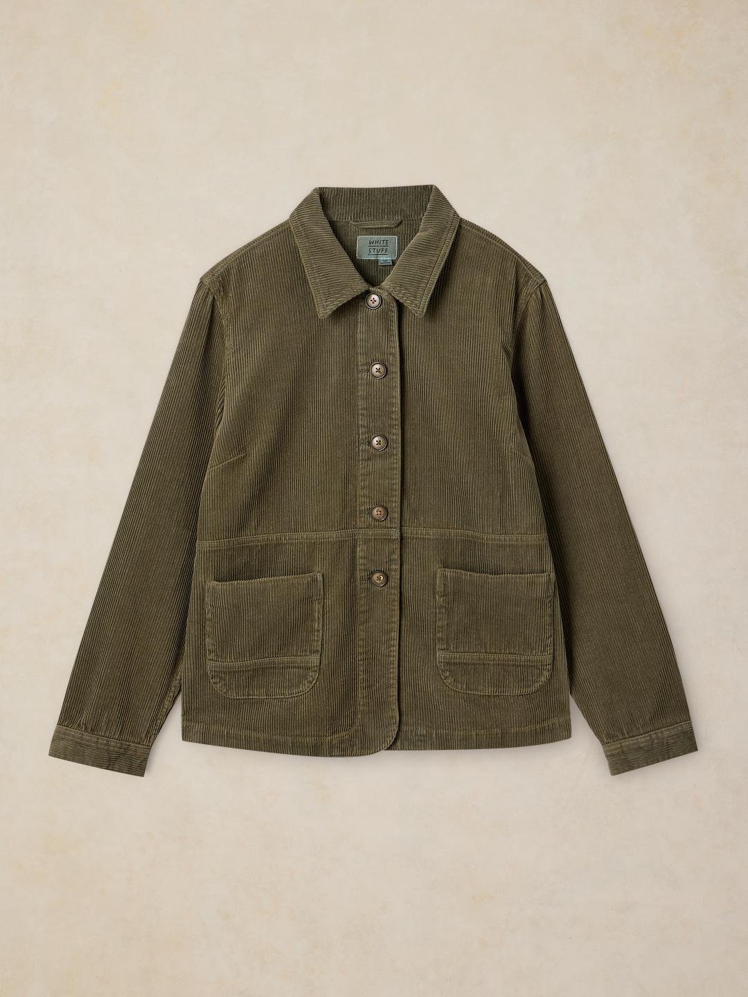 444234-KHAKI_GRN-FF White Stuff CARRIE CORD JACKET DK PLUM