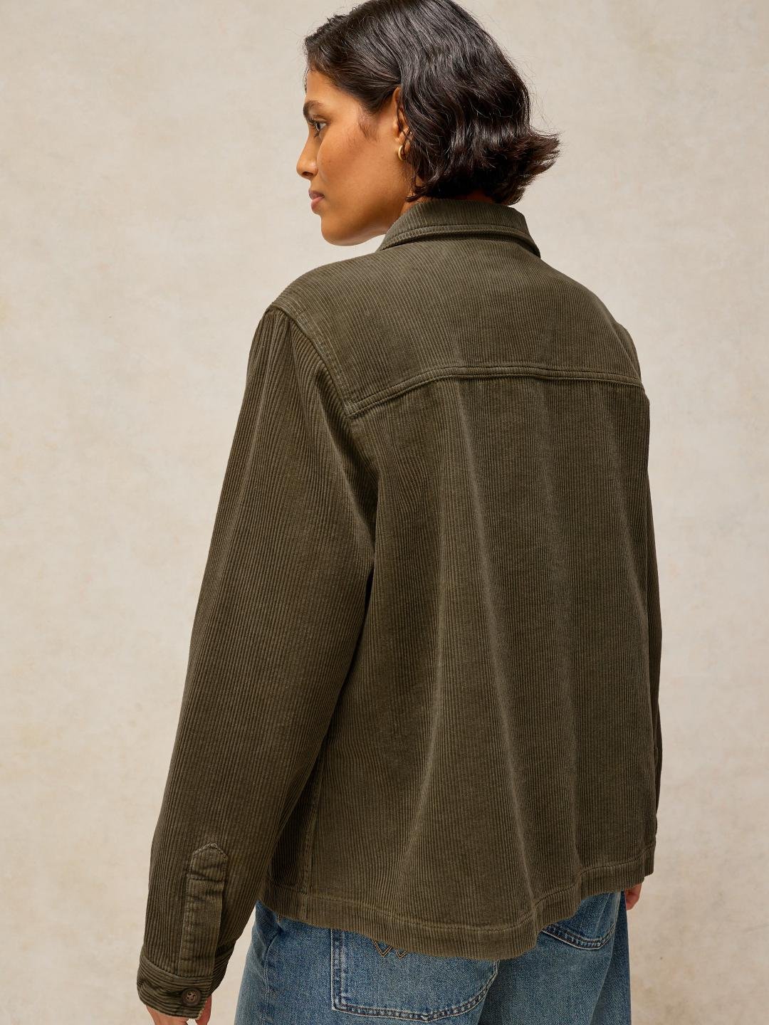 444234-KHAKI_GRN-MB White Stuff CARRIE CORD JACKET DK PLUM