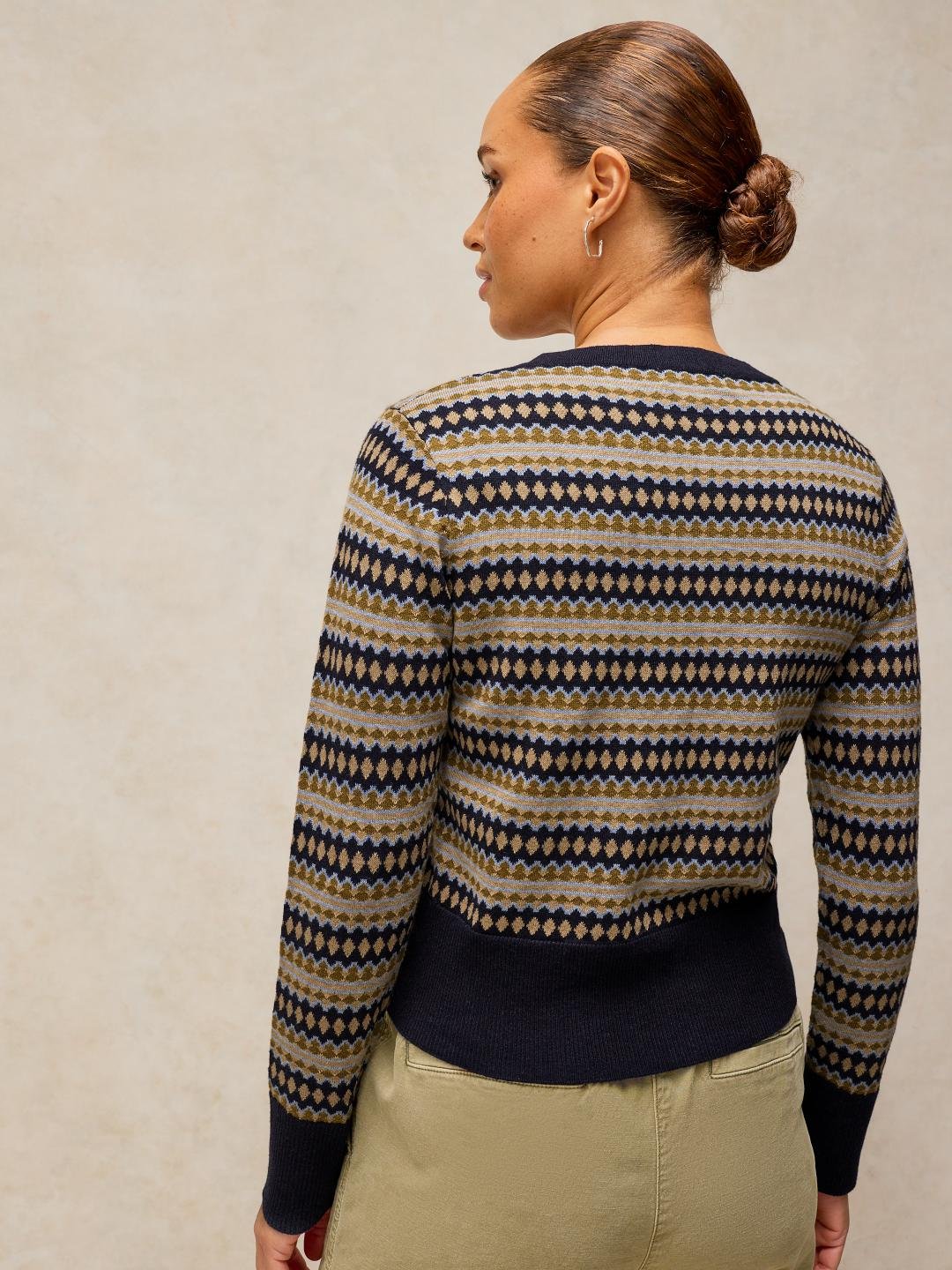 446705-NAVY_MULTI-MB White Stuff Lois Fairisle Cardi Navy Multi