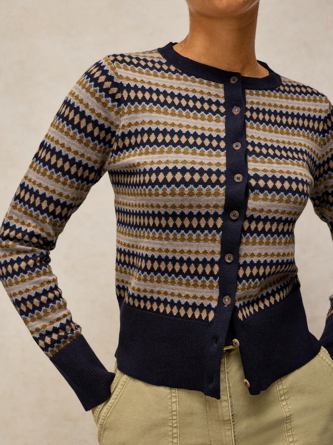446705-NAVY_MULTI-MD White Stuff Lois Fairisle Cardi Navy Multi