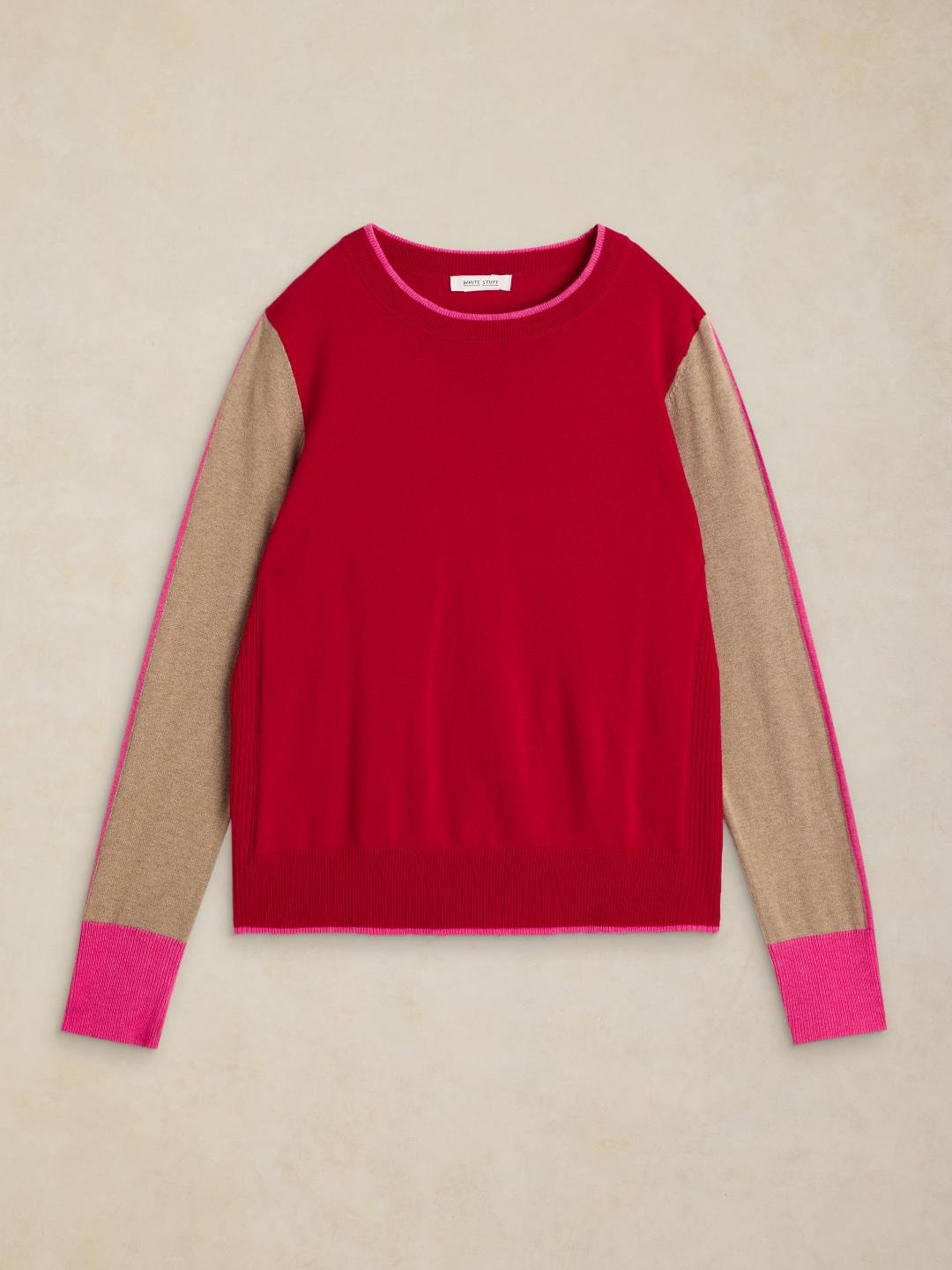 446715-RED_MLT-FF White Stuff Katie Col Block Jumper Red Mlt