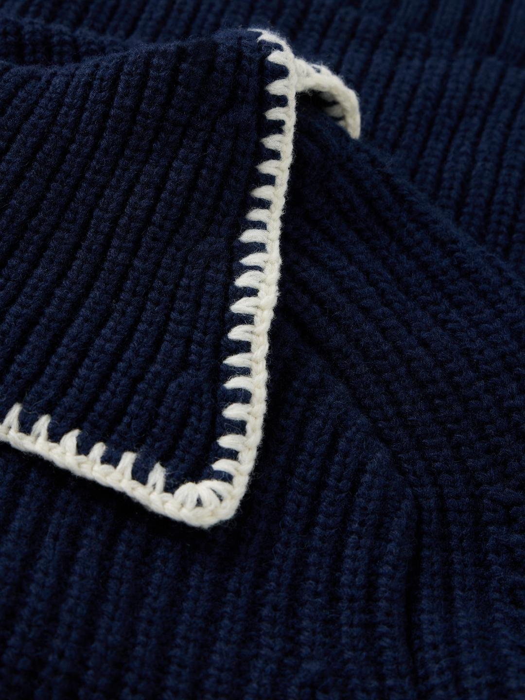 446737-DARK_NAVY-FD White Stuff Whip Stitch Collar Jumper Dark Navy