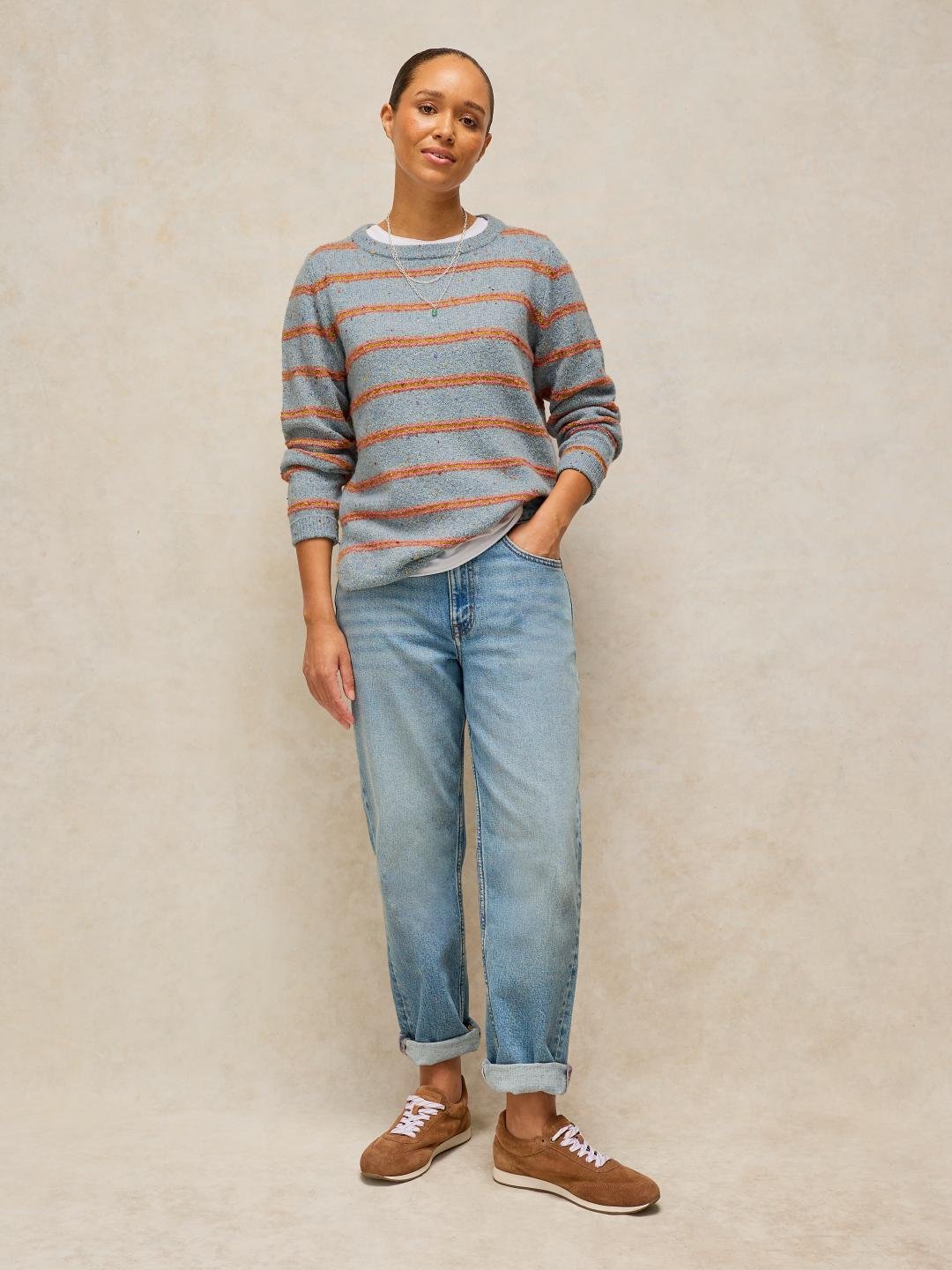 446749-BLUE_MLT-MF White Stuff Talia Nep Stripe Jumper Blue Mlt