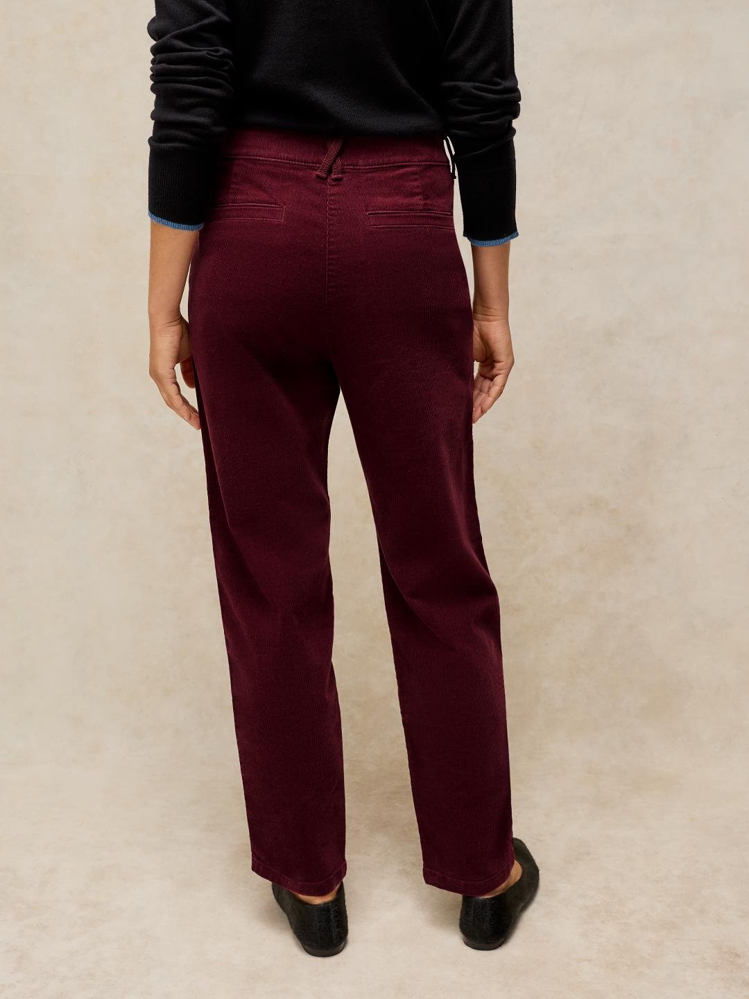 446861-DK_PLUM-MB White Stuff Twister Cord Trouser Dk Plum