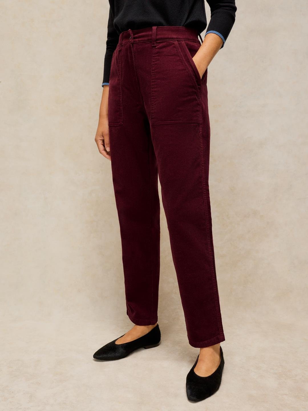 446861-DK_PLUM-MF White Stuff Twister Cord Trouser Dk Plum