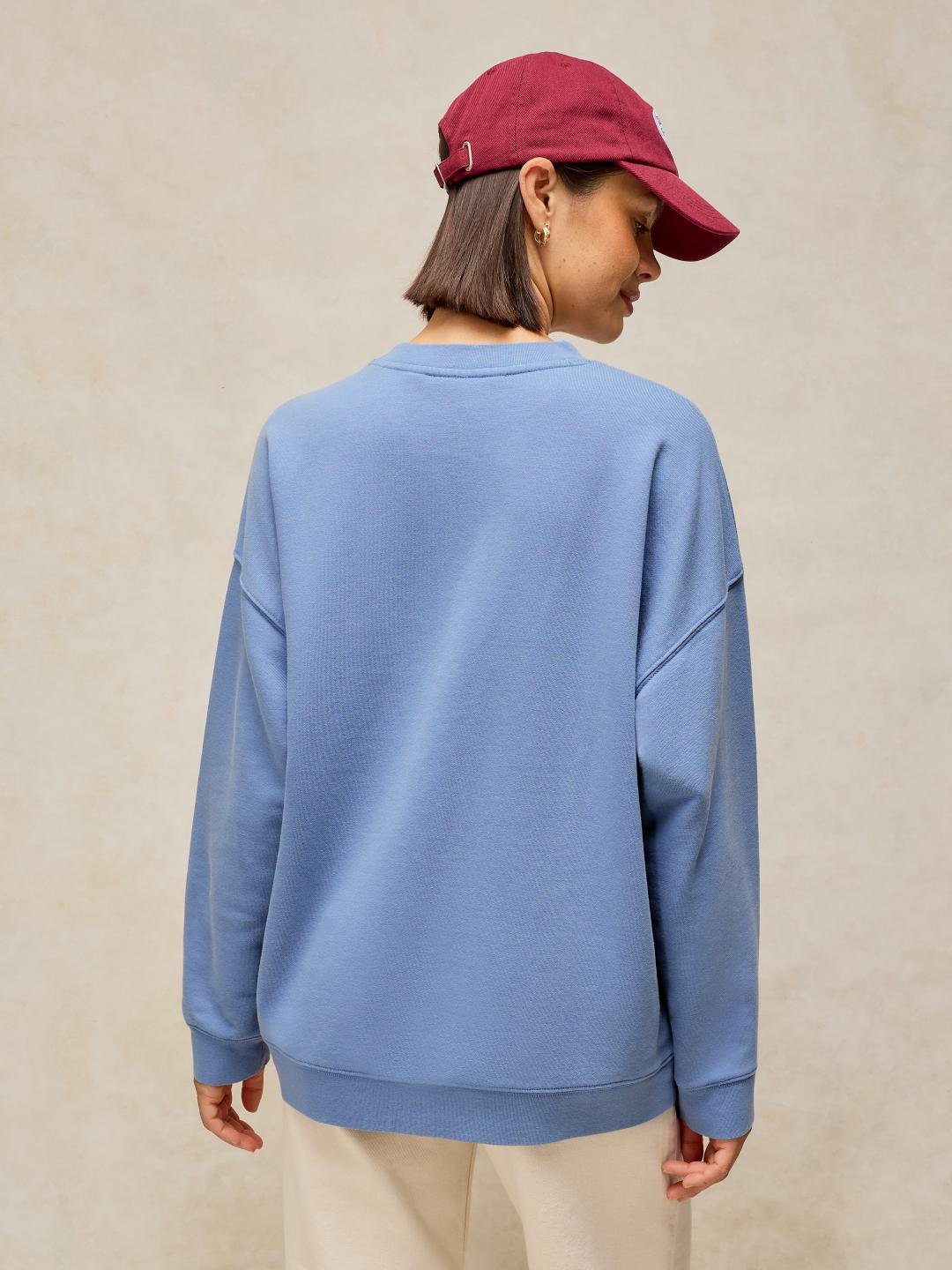447082-BLUE_PR-MB White Stuff Cleo Longline Graphic Sweat Blue Pr