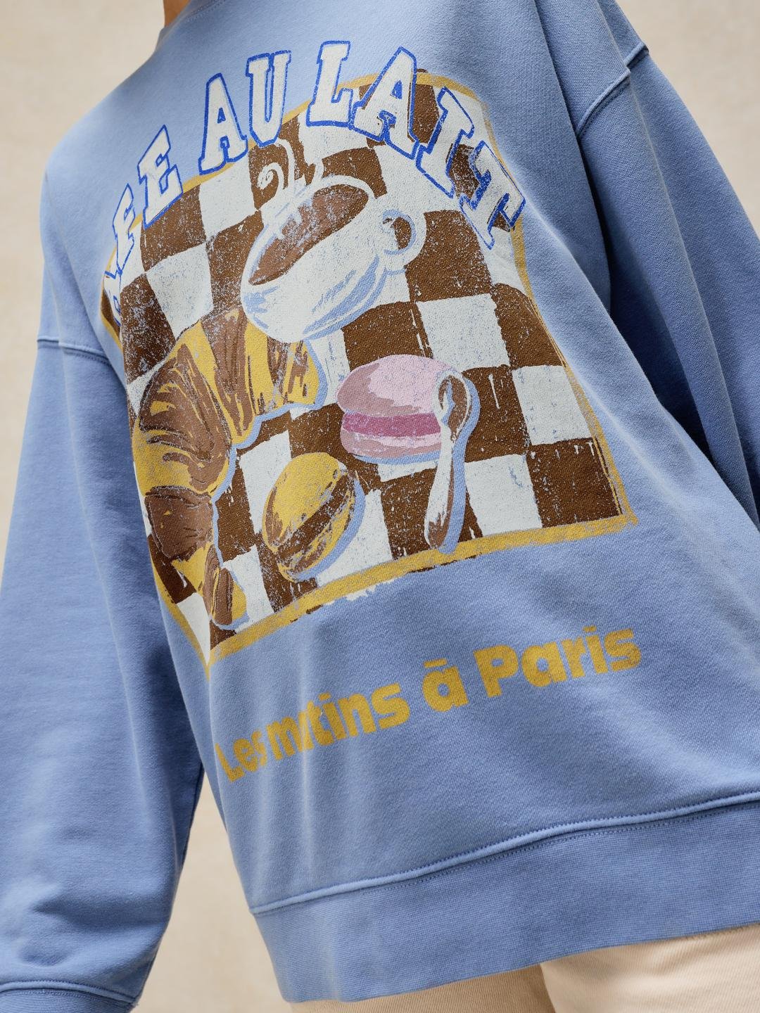 447082-BLUE_PR-MD White Stuff Cleo Longline Graphic Sweat Blue Pr