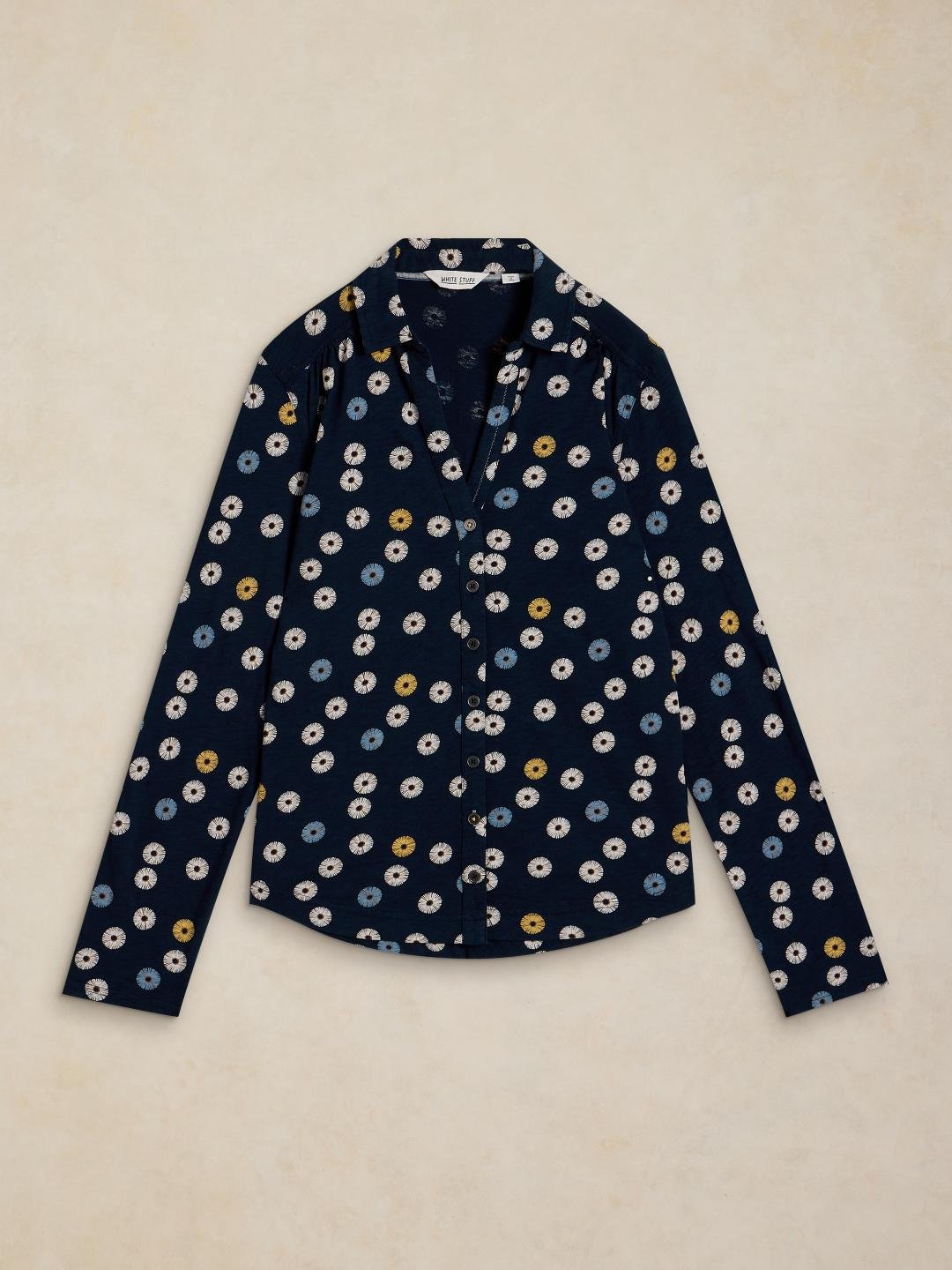 447101-NAVY_PR-FF White Stuff Annie Jersey Shirt Navy Pr