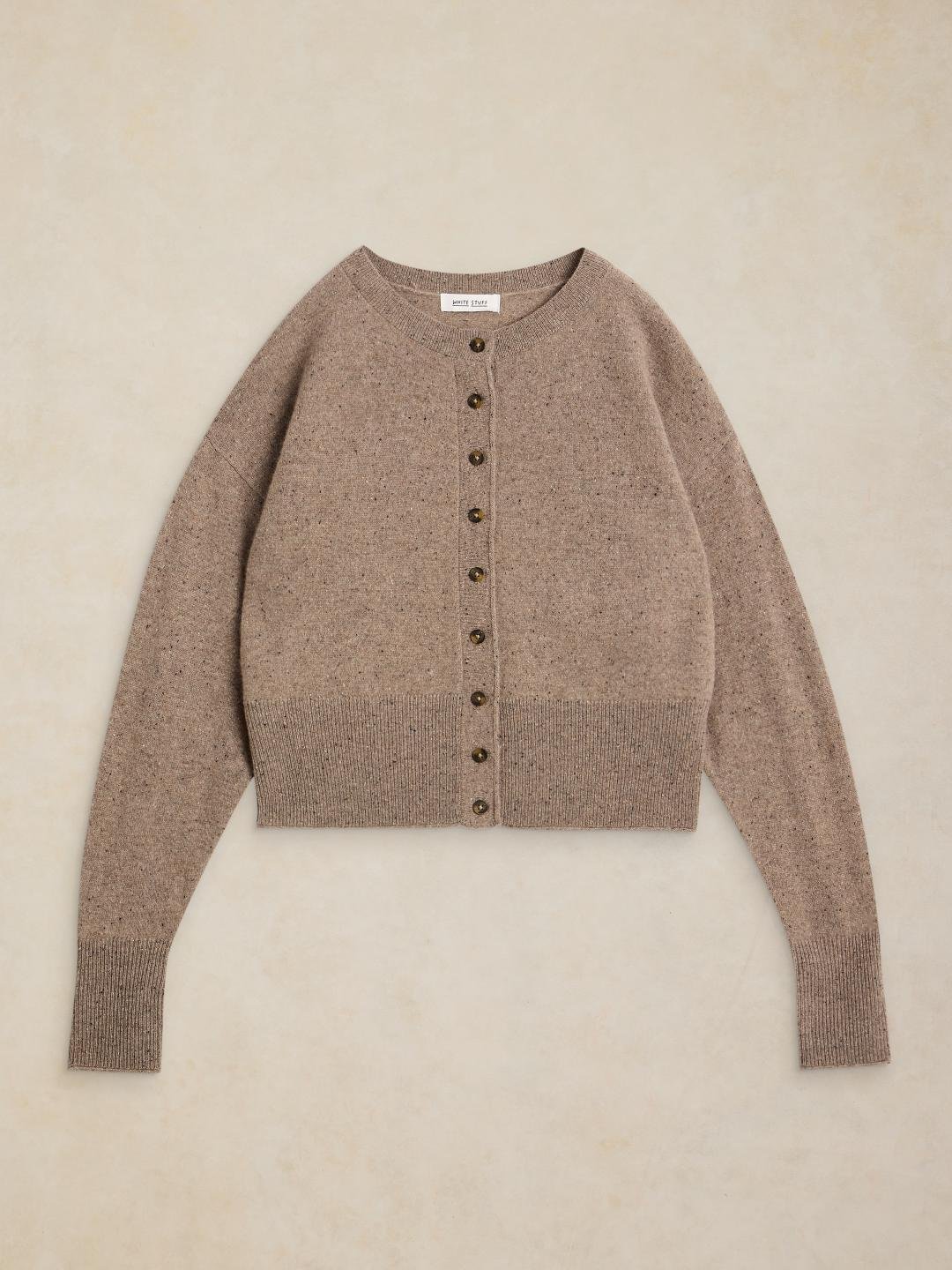 447202-LGT_NAT-FF White Stuff Kylie Cashmere Nep Cardi Lgt Nat