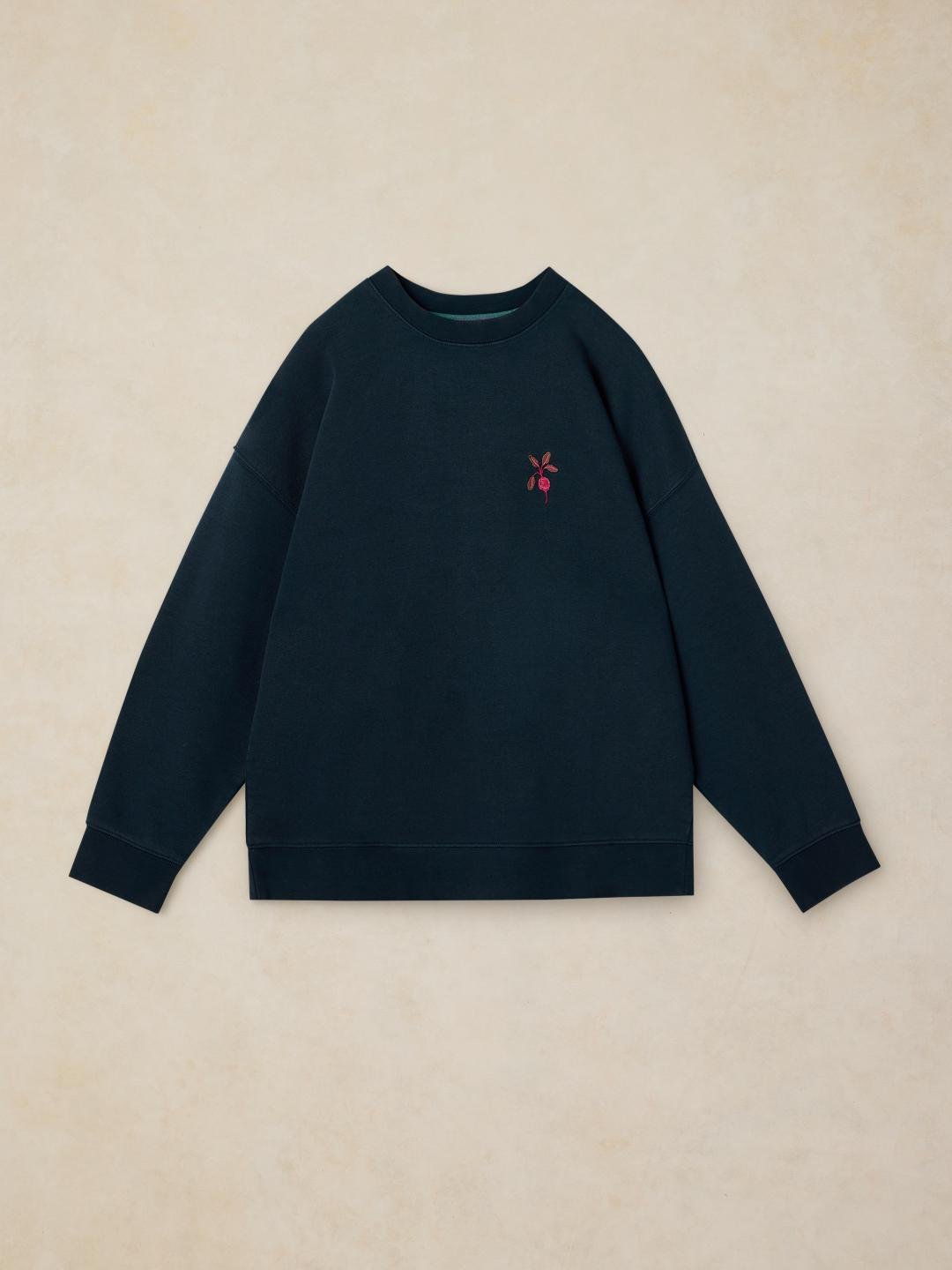 447362-NAVY_PR-FF White Stuff Cleo Longline Sweat Navy Pr