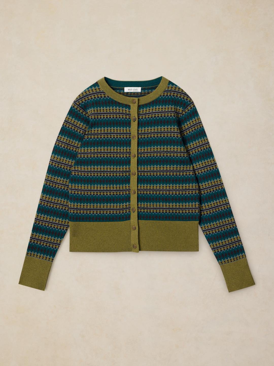447461-TEAL_MLT-FF White Stuff Lois Fairisle Cardi Teal Mlt