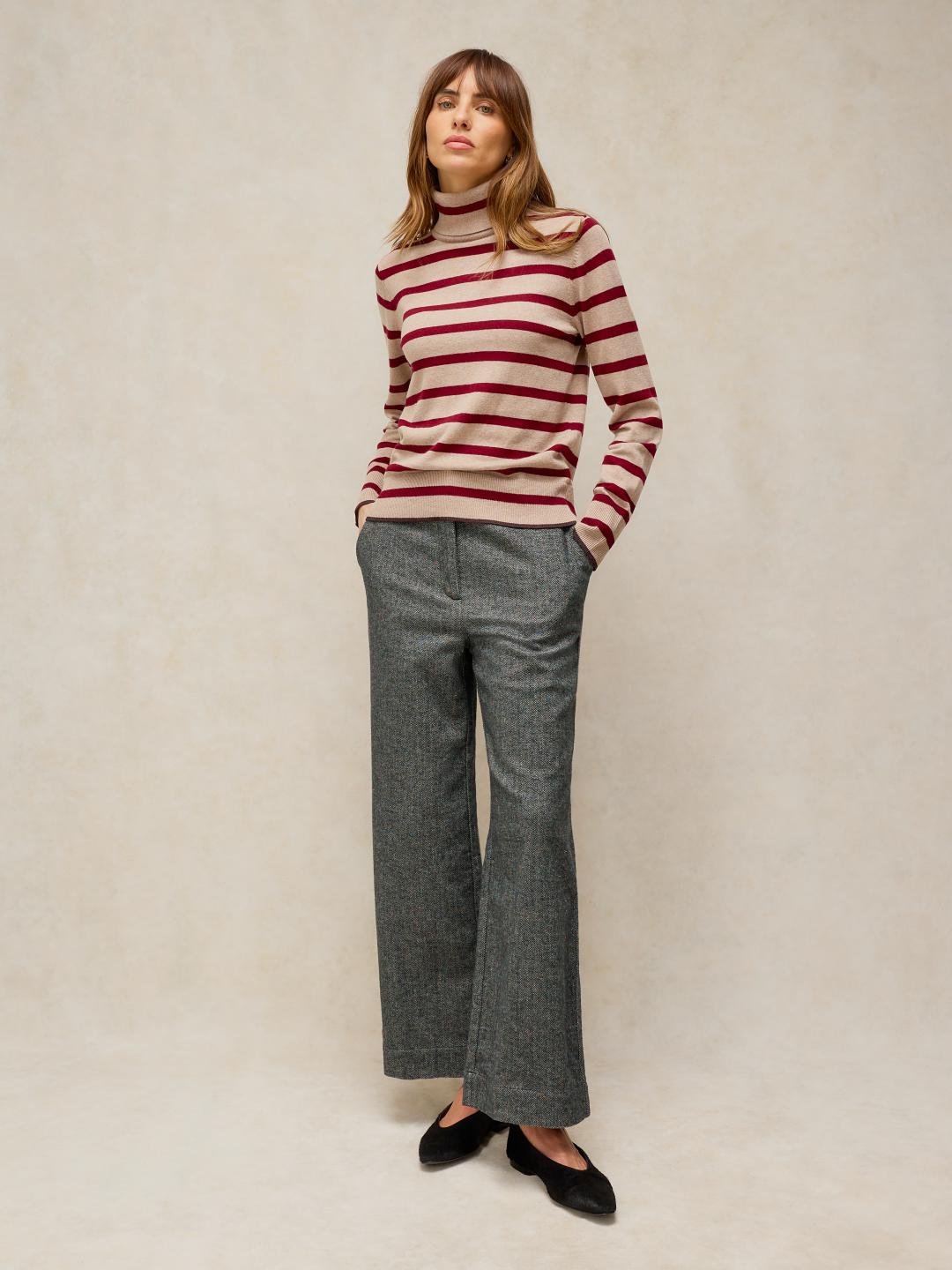 447472-NAT_MLT-L White Stuff Katie Roll Neck Jumper Nat Mlt