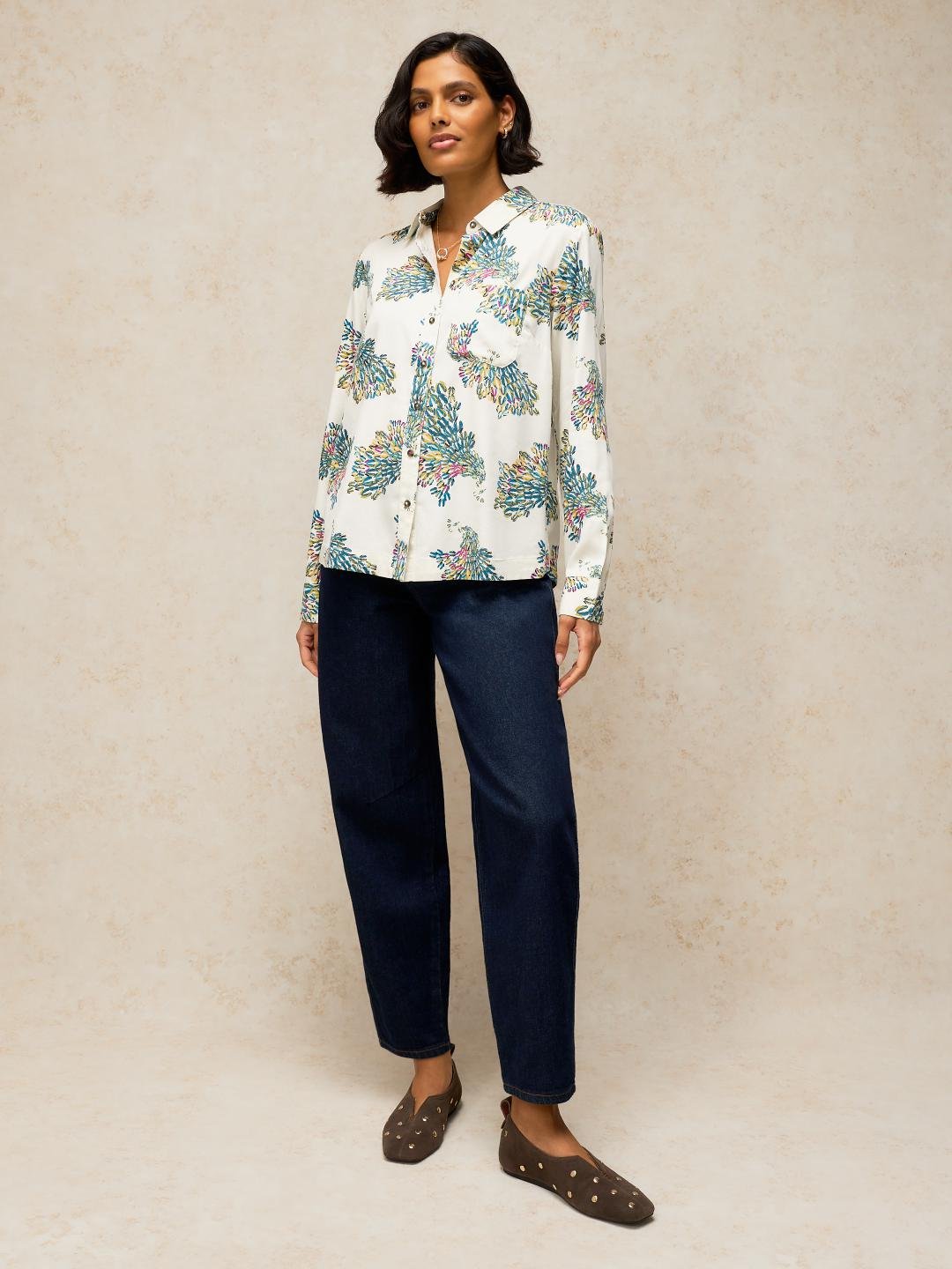 447526-IVORY_MLT-MF White Stuff Libby Printed Shirt Ivory Mlt