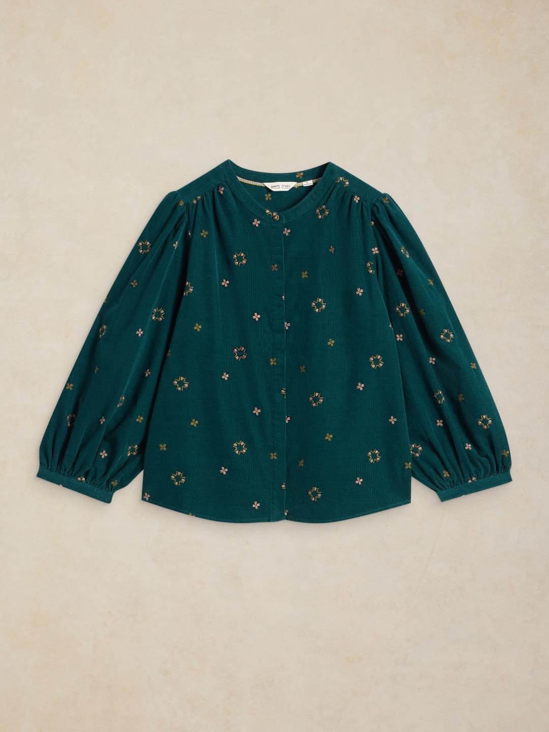 447529-DK_TEAL-FF White Stuff Lana Embroidered Cord Top Dk Teal