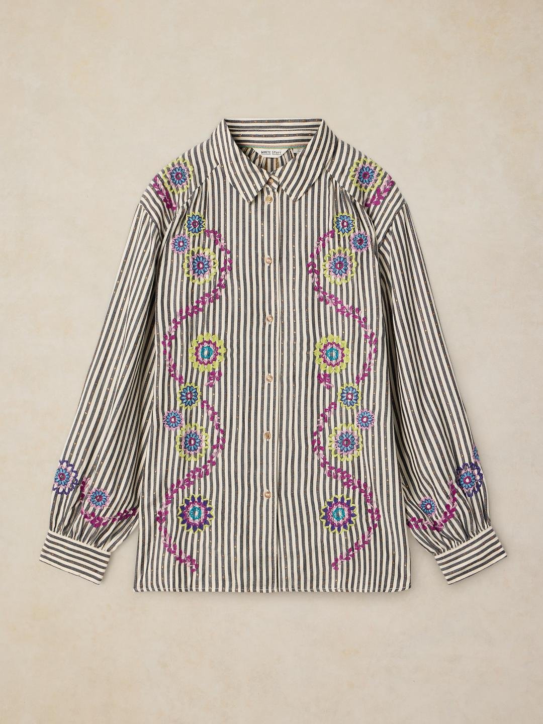 447713-IVORY_MLT-FF White Stuff Lena Embroidered Shirt Ivory Mlt