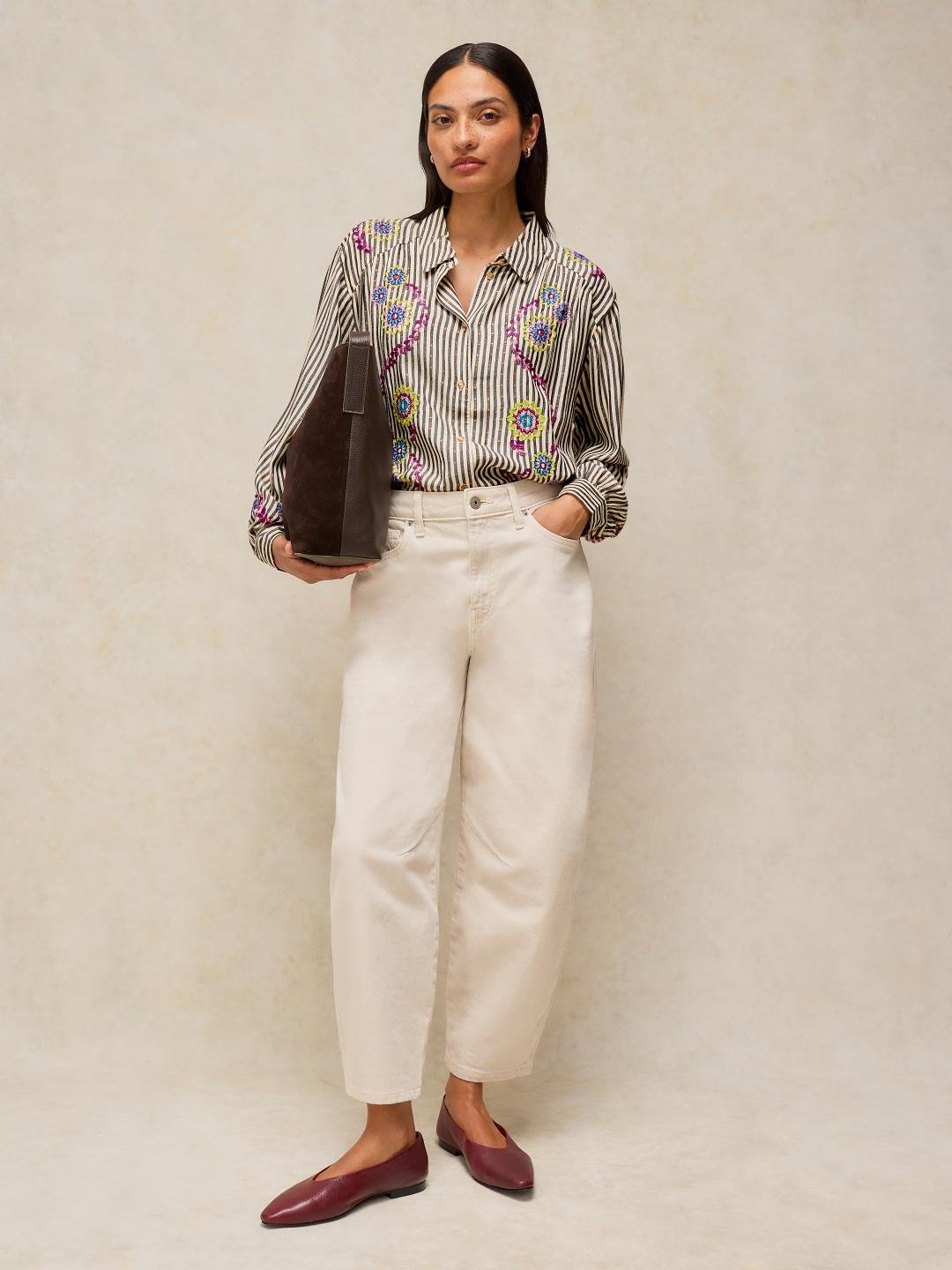 447713-IVORY_MLT-L White Stuff Lena Embroidered Shirt Ivory Mlt