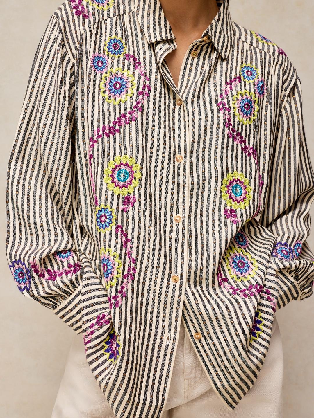 447713-IVORY_MLT-MD White Stuff Lena Embroidered Shirt Ivory Mlt