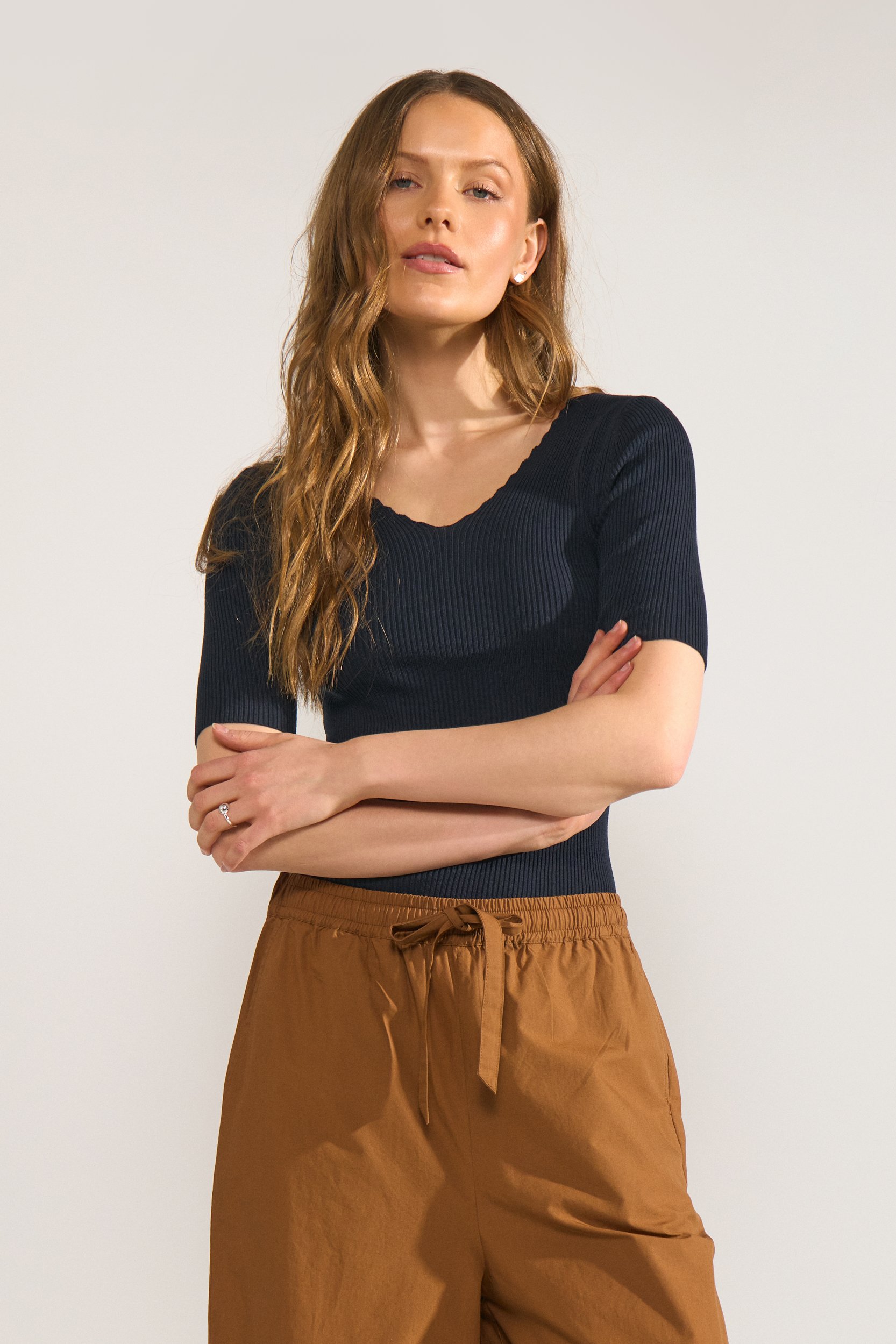 700828_3065_1 Nümph NUAYELET SS PULLOVER CROPPED Salute
