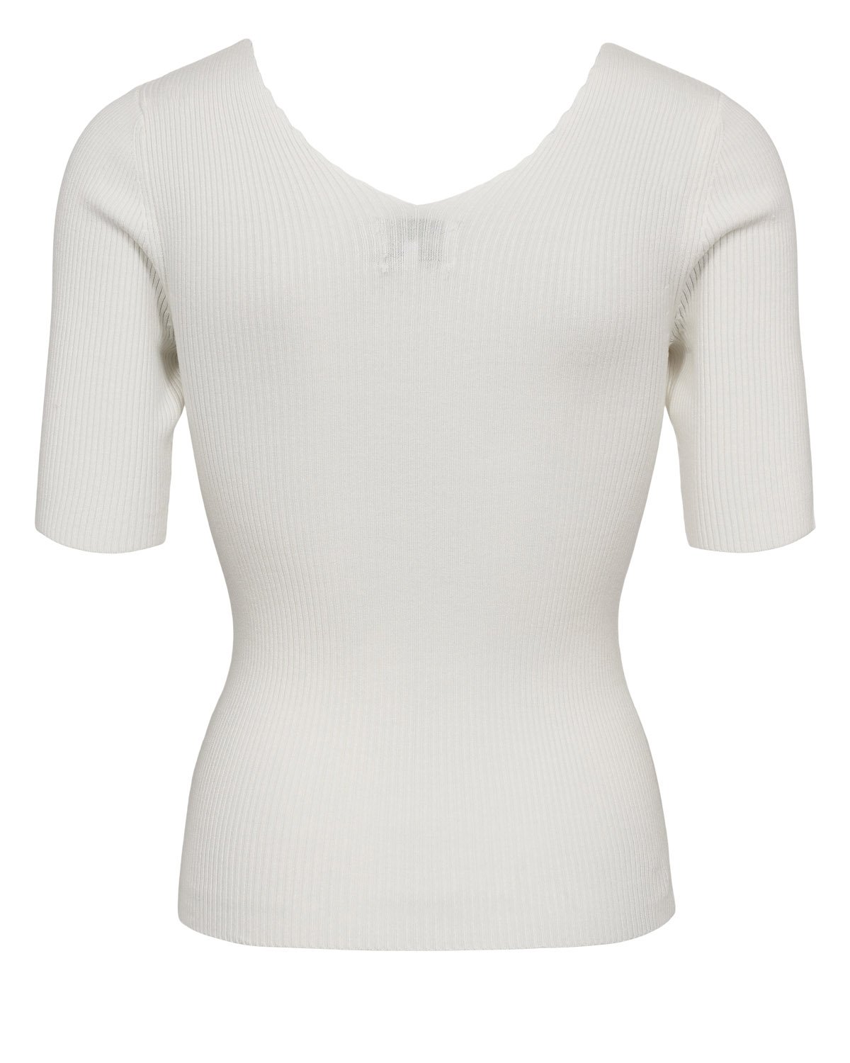 700828_9001_9 NÜMPH NUAYELET SS PULLOVER CROPPED Cloud Dancer