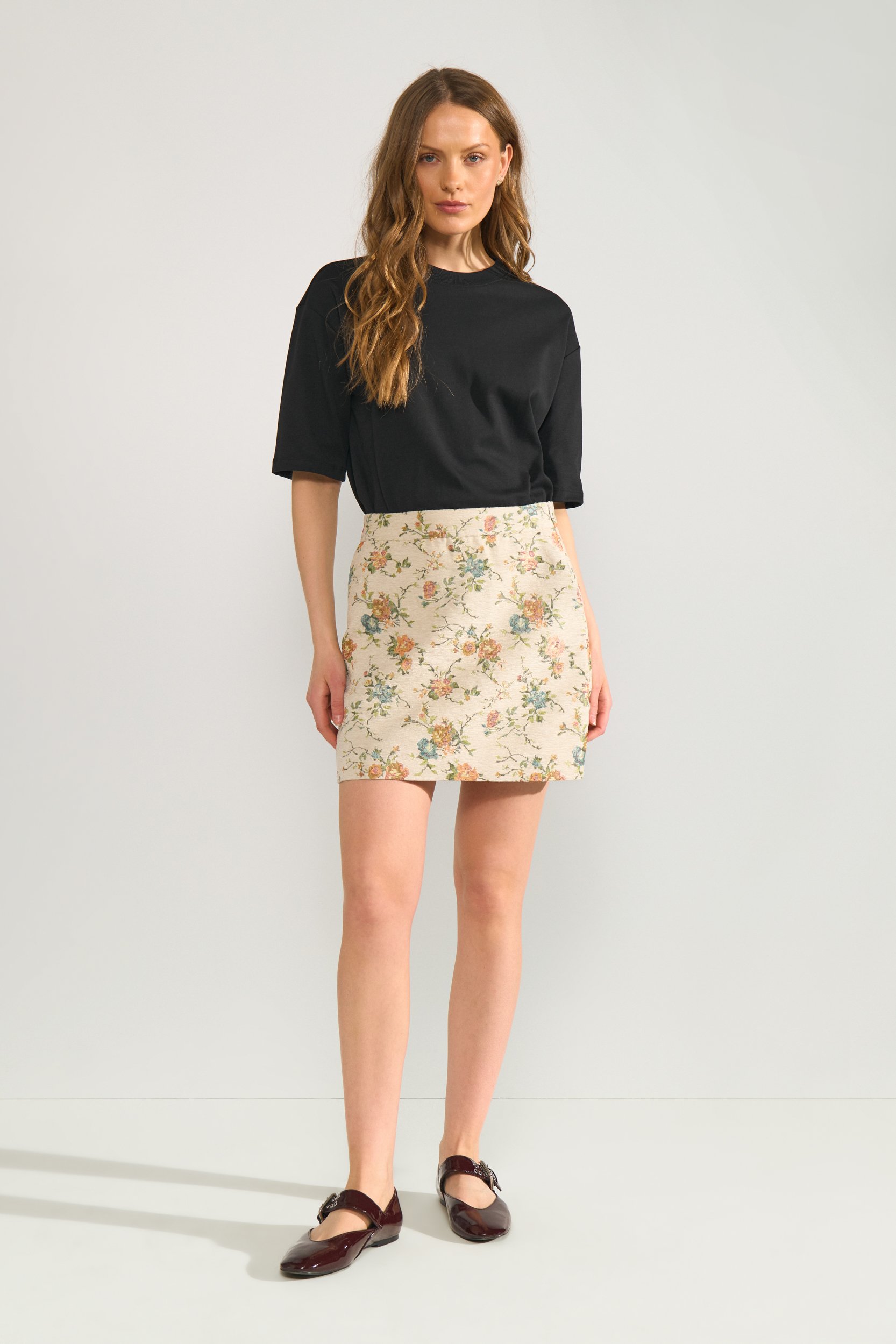 706936_9509_3 Nümph NUHARPA SKIRT Whitecap Gray
