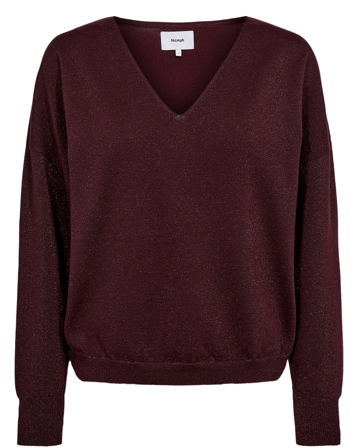 707060_2730_1 Nümph NUDAYLETTA LUREX V-NECK PULLOVER Fig