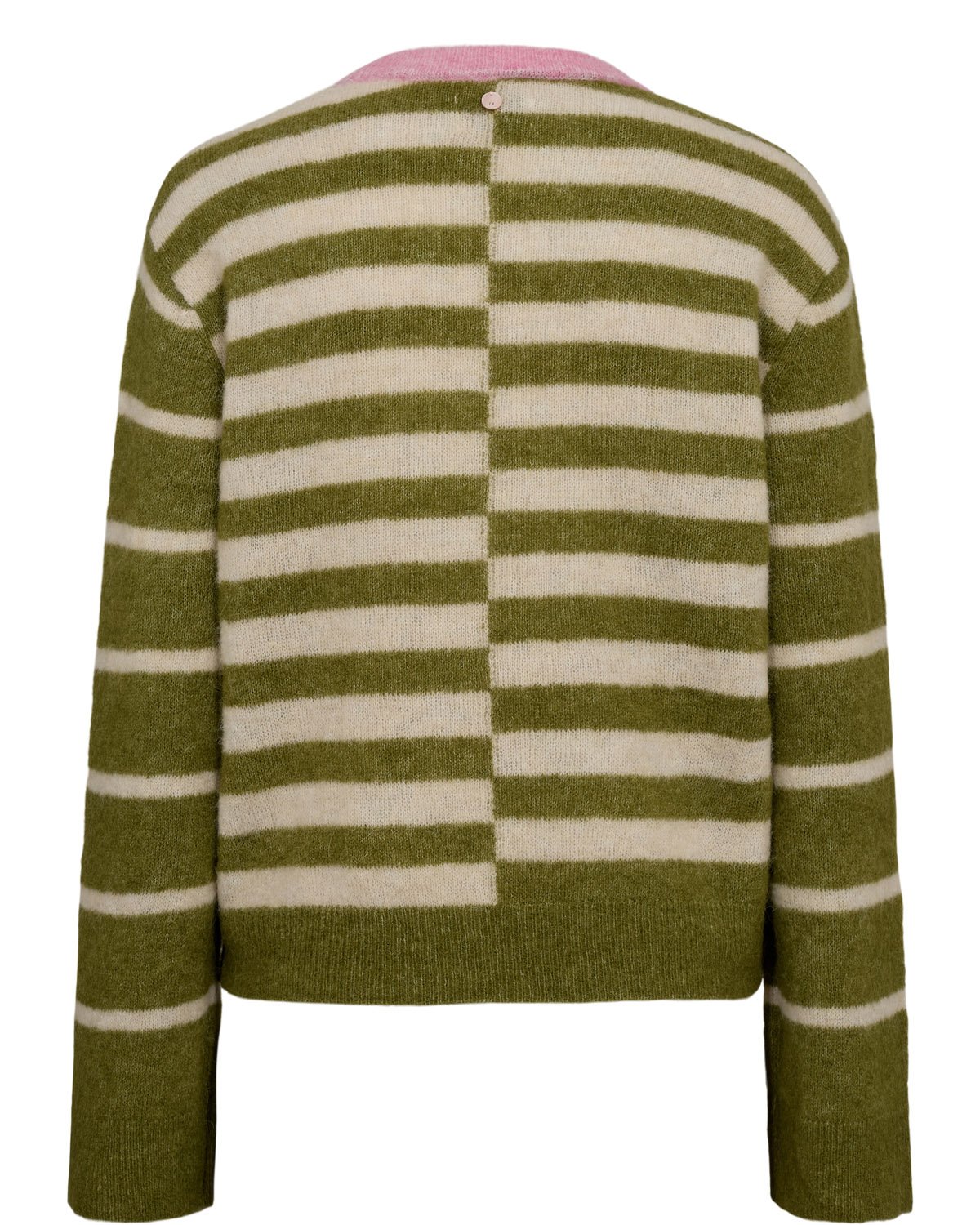 707210_4060_7 Nümph NURIETTE BLOCK STRIPE PULLOVER Calla Green