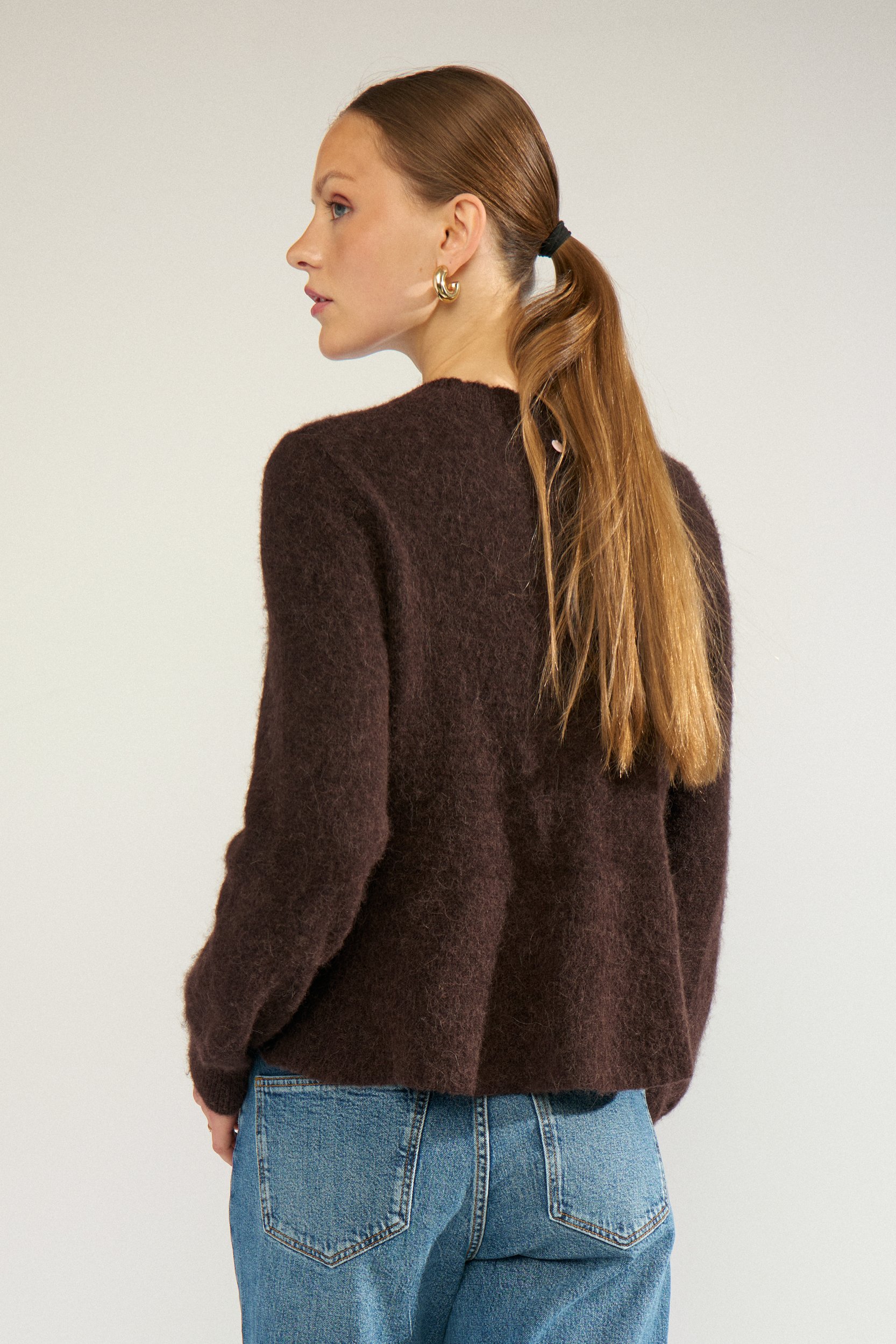 707253_5698_3 Nümph NUSURI PEPLUM PULLOVER Black Coffee