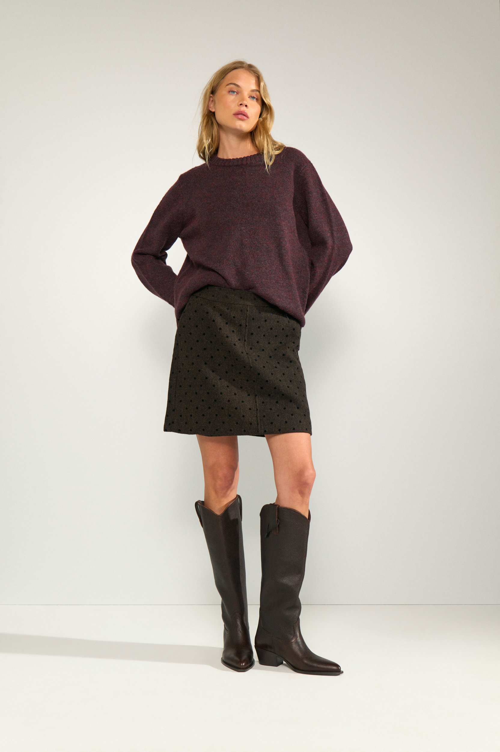 707271_5698_6 Nümph NUAMIA SKIRT Black Coffee