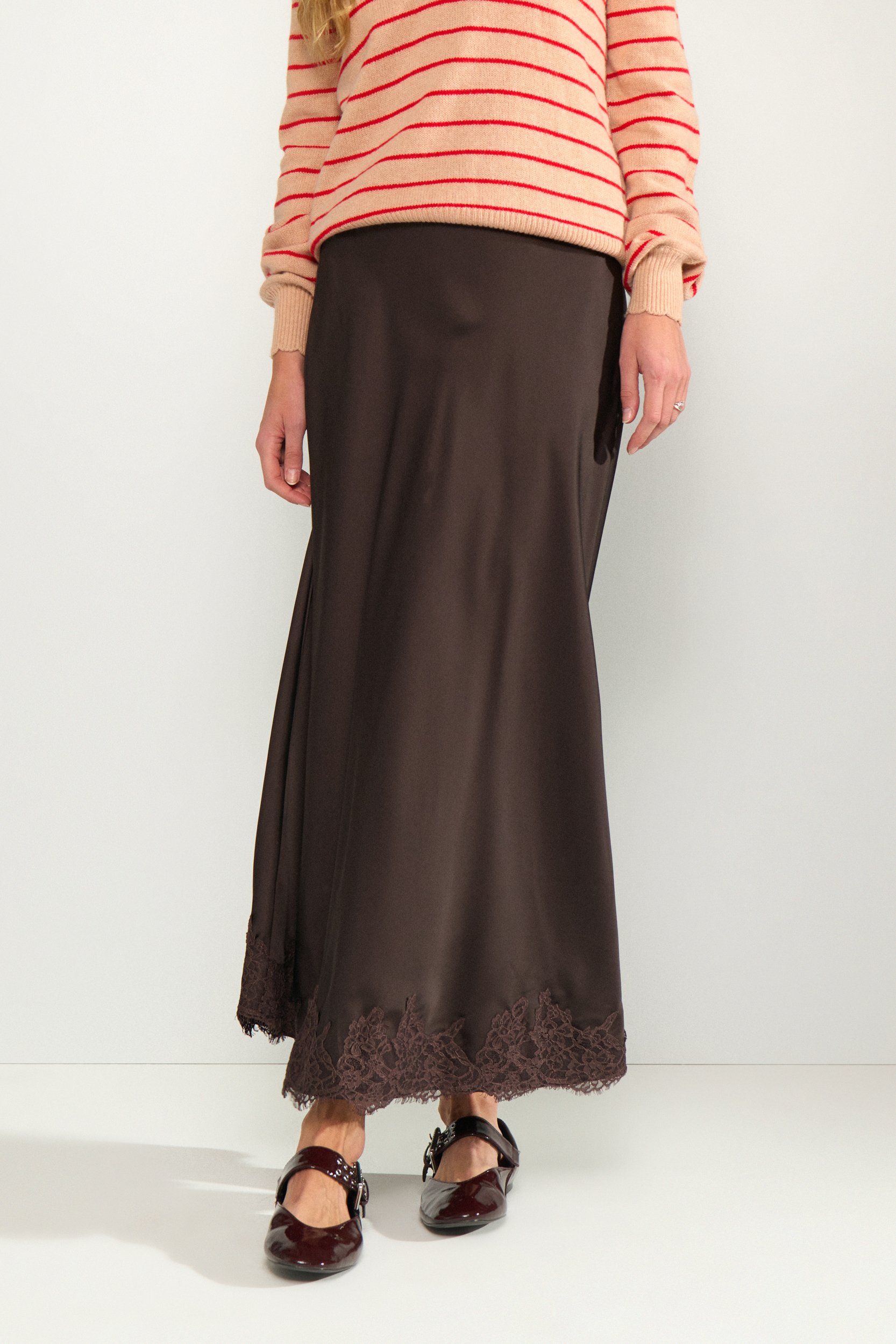 707273_5698_1 Nümph NUNADINE SKIRT Black Coffee