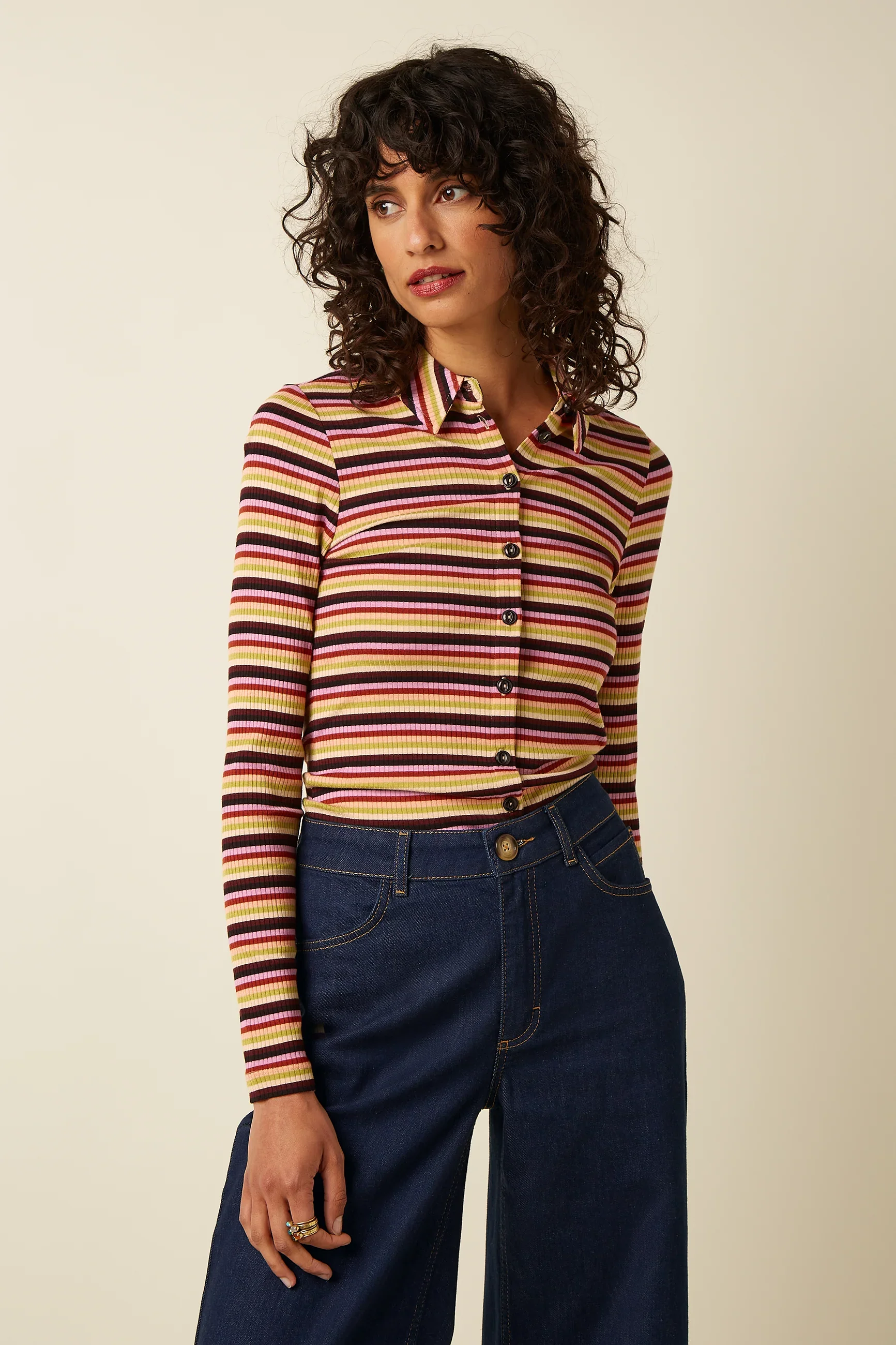 11024999_1 King Louie Blouse Josie Stripe Multi Color