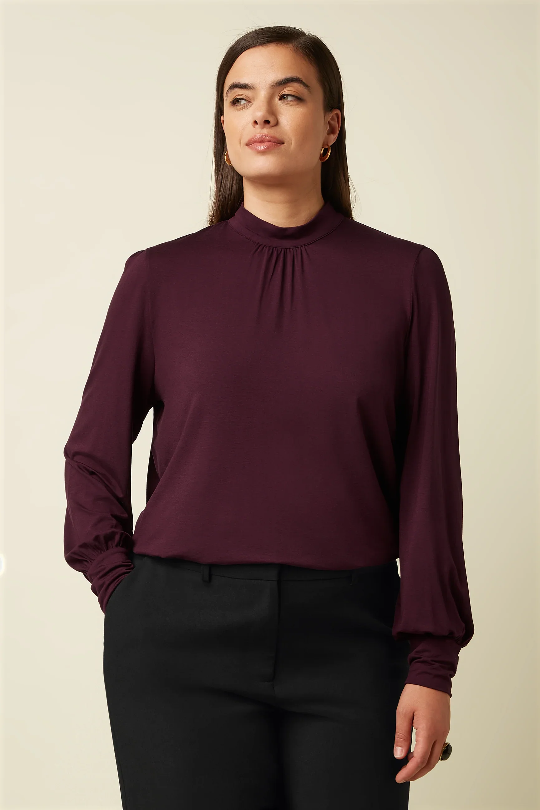 10939600_1 King Louie Phoebe Top Viscose Light Porto Red