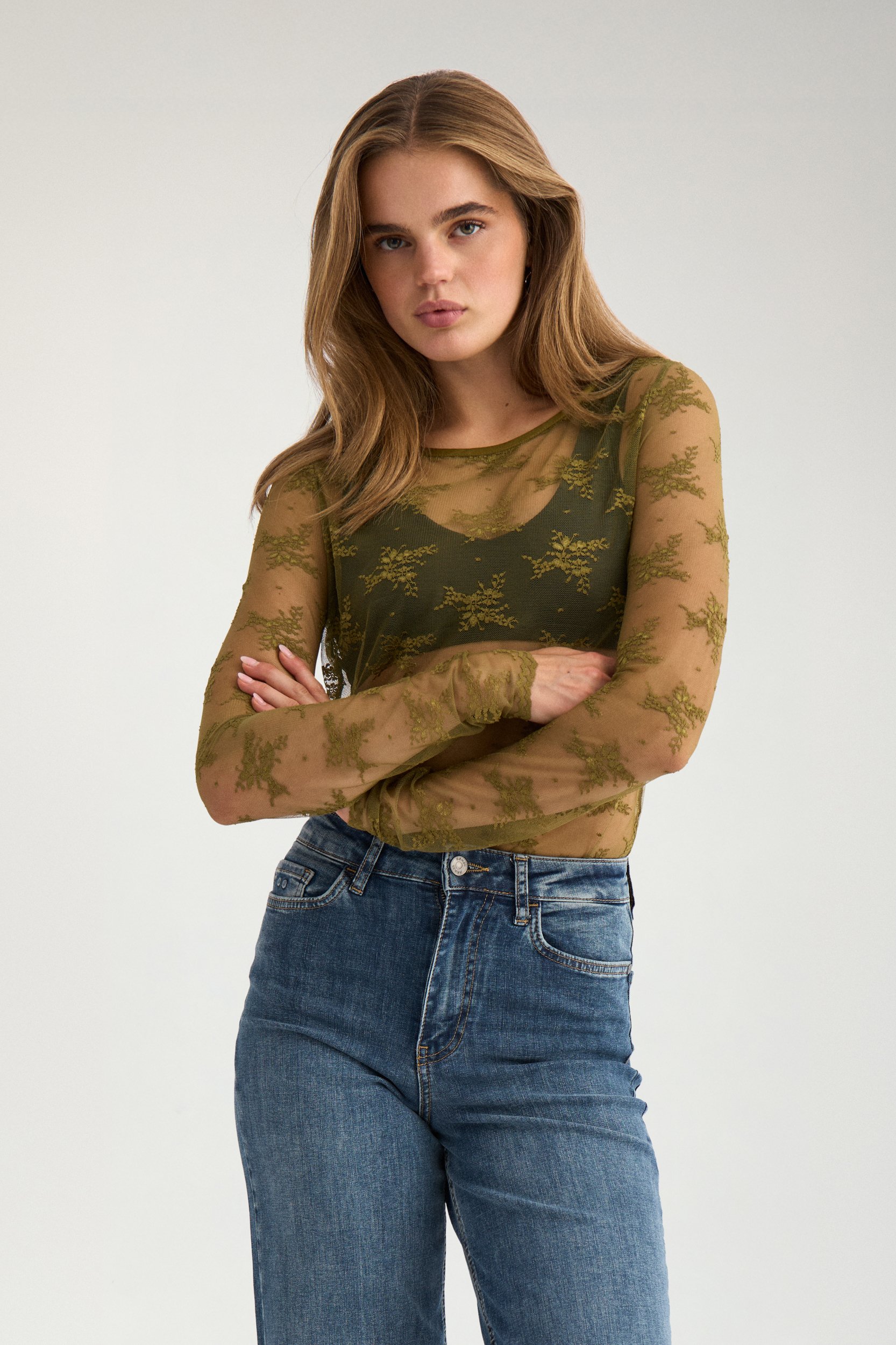 706176_4053_2 Nümph Nunatalia Blouse Fir Green