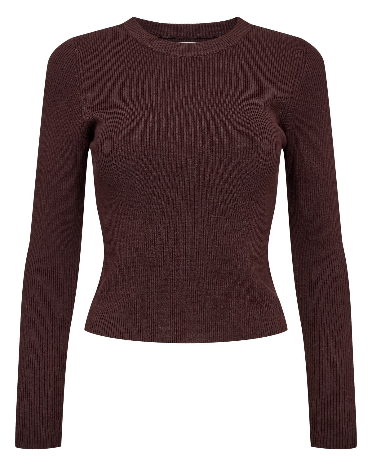 707064_5034_1 Nümph Nushelba Cropped Pullover Chocolate Plum