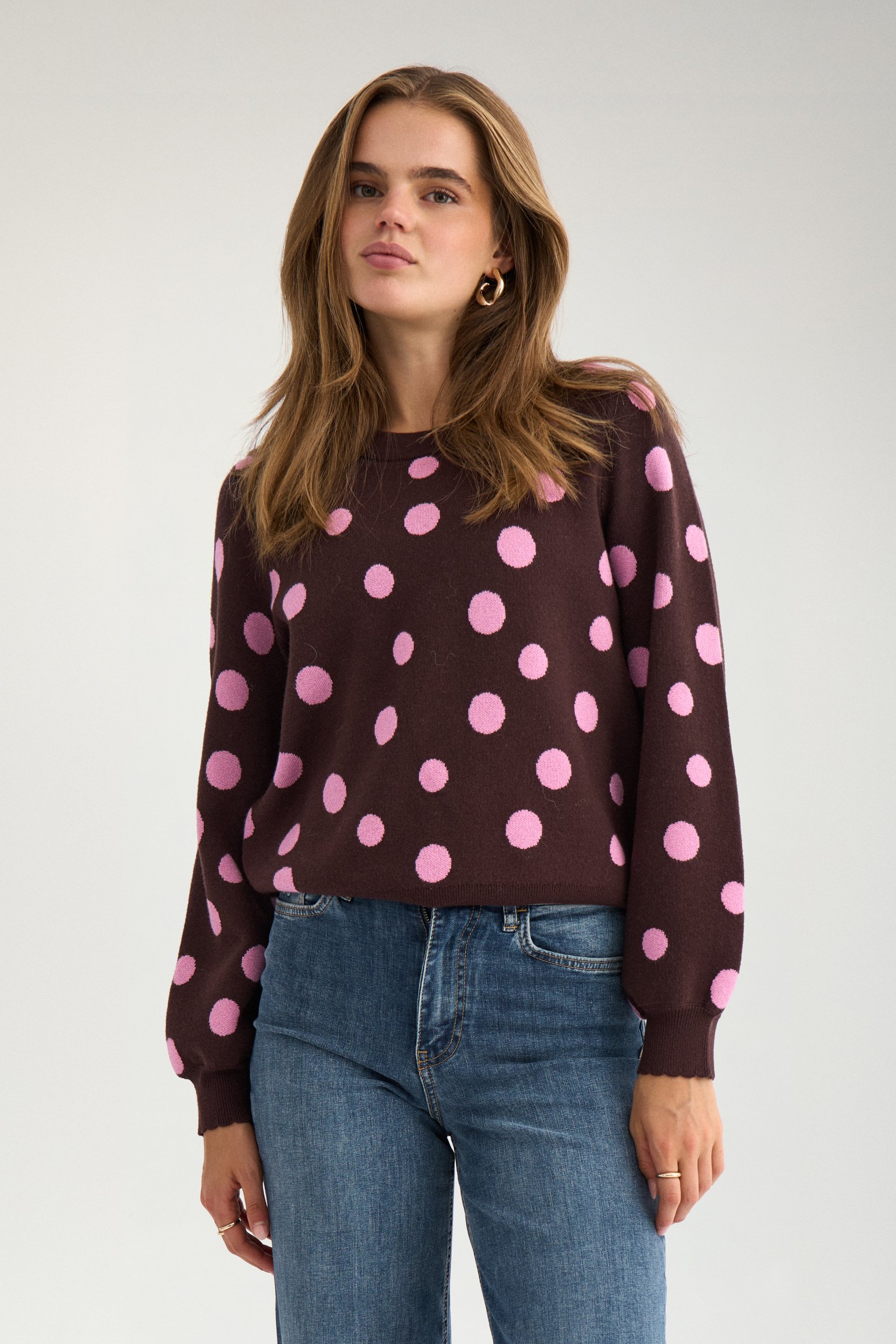 707491_5034_1 Nümph Numilas Pullover Chocolate Plum