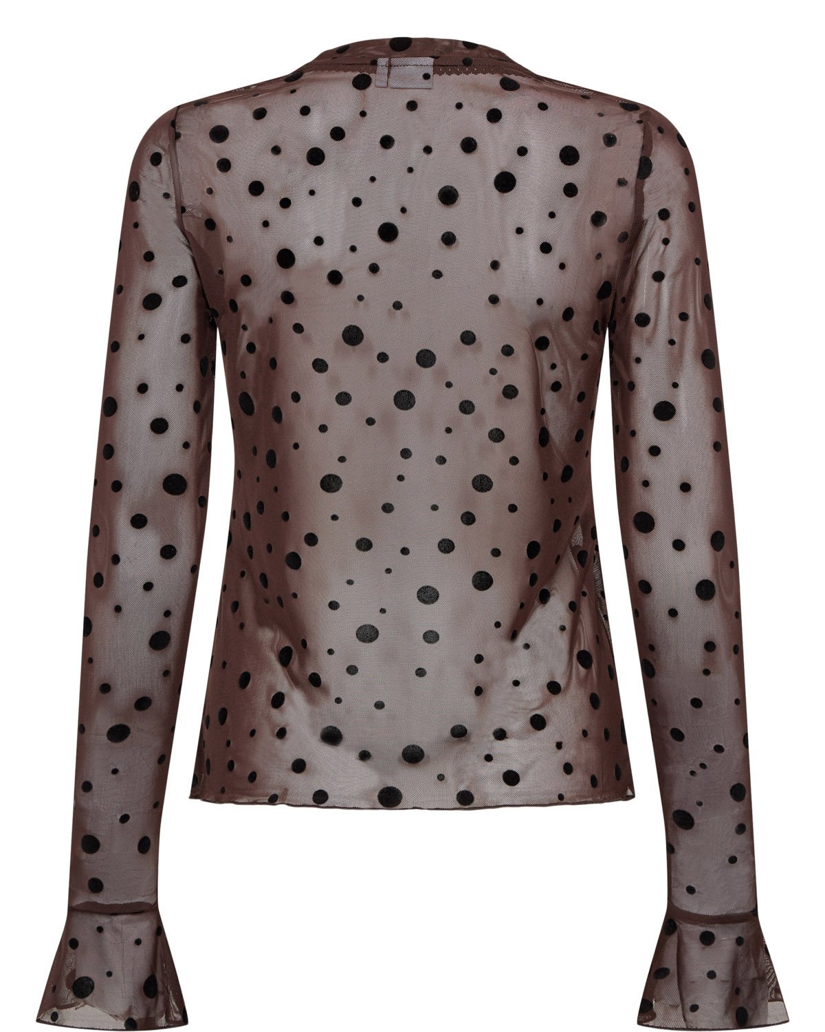 707567_5034_7 Nümph Nuevita Ls Mesh Blouse Chocolate Plum