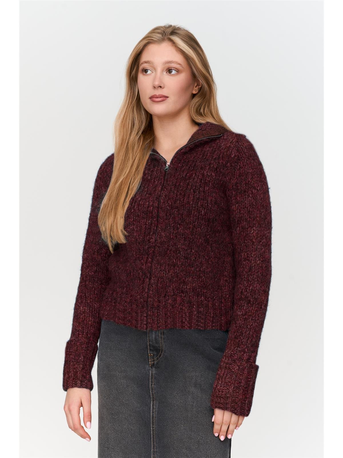 41462b_bor_1 24 Colours Cardigan Bordeaux